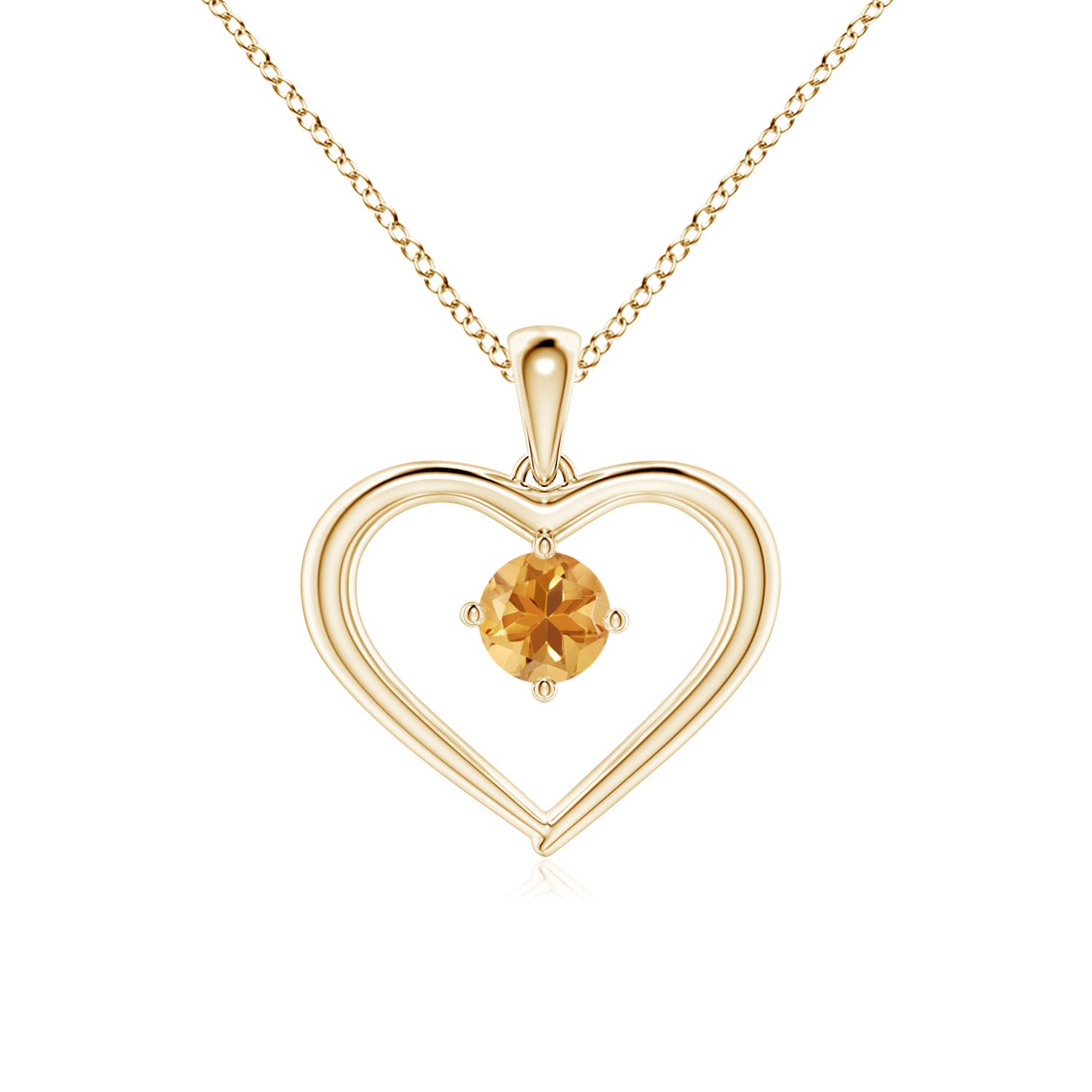 A - Citrine / 0.23 CT / 14 KT Yellow Gold