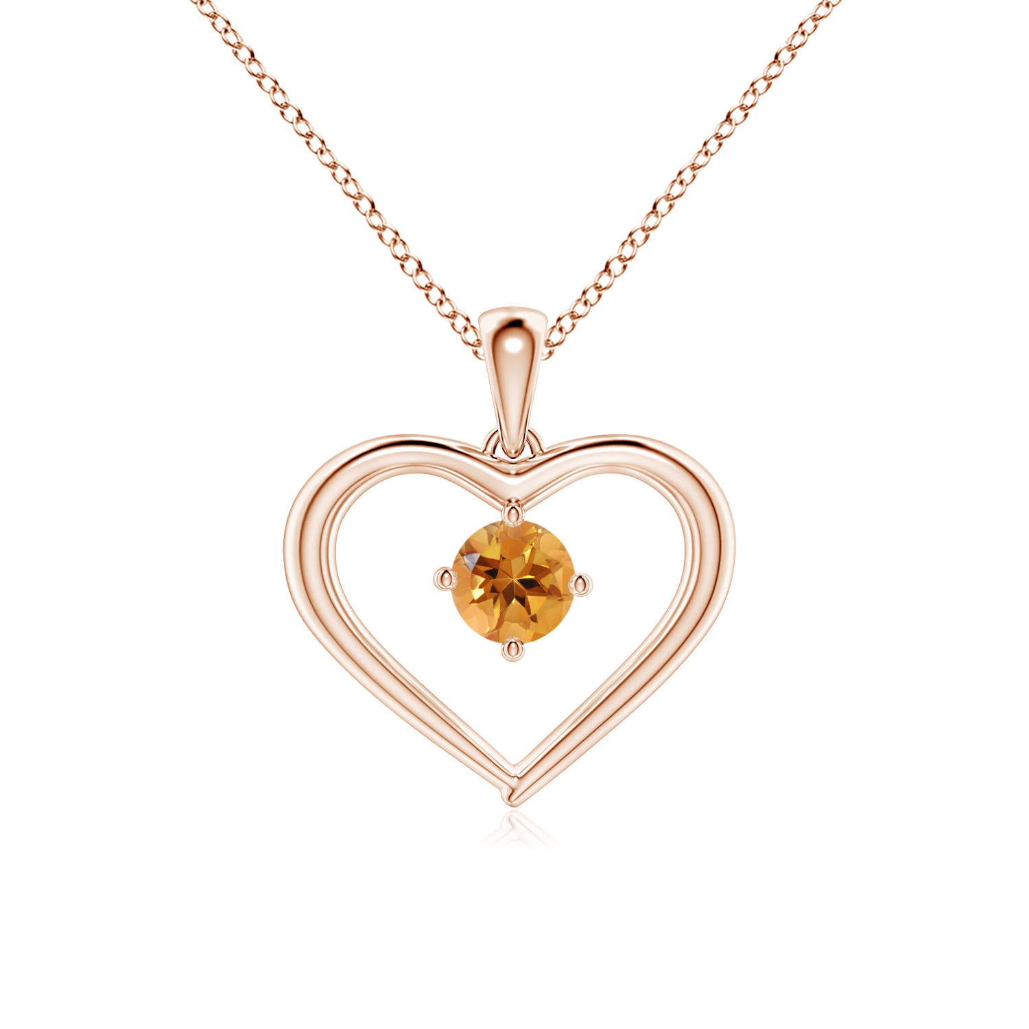 AA - Citrine / 0.23 CT / 14 KT Rose Gold