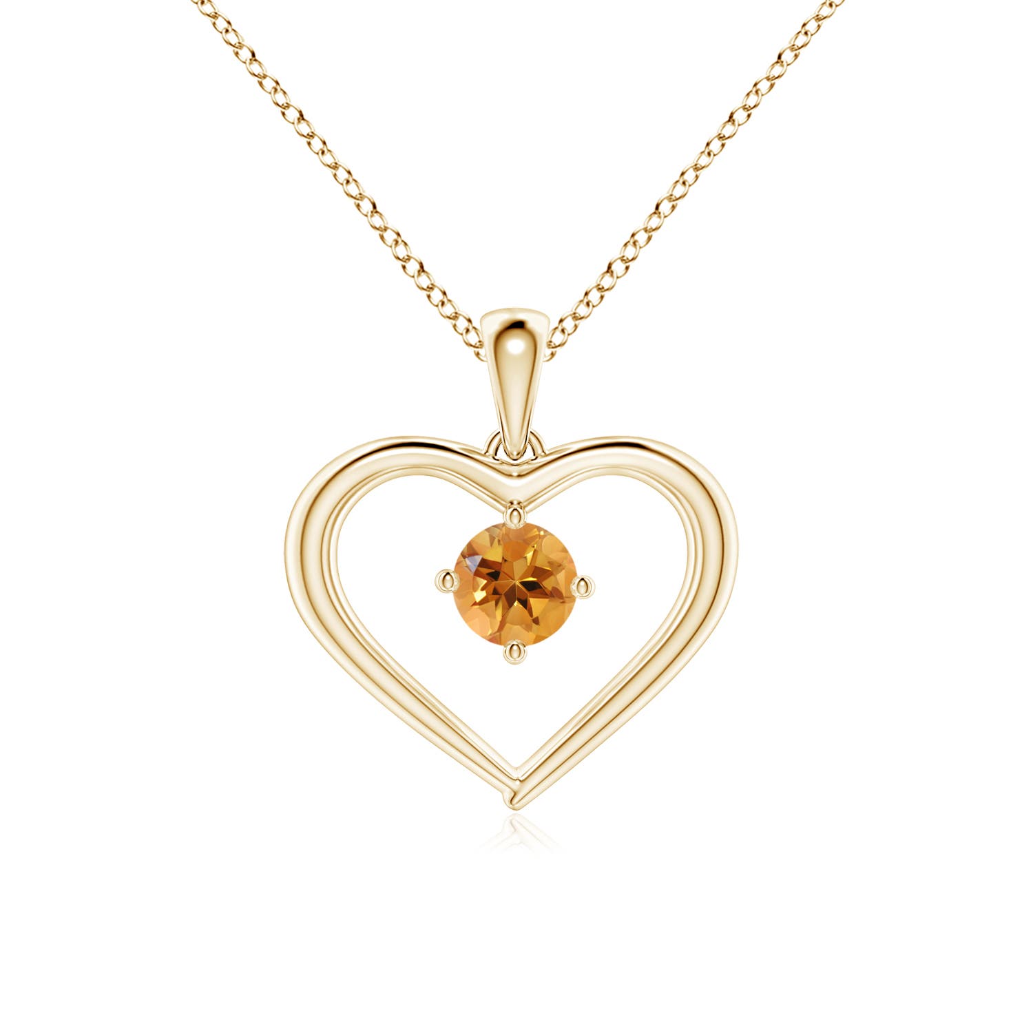 AA - Citrine / 0.23 CT / 14 KT Yellow Gold