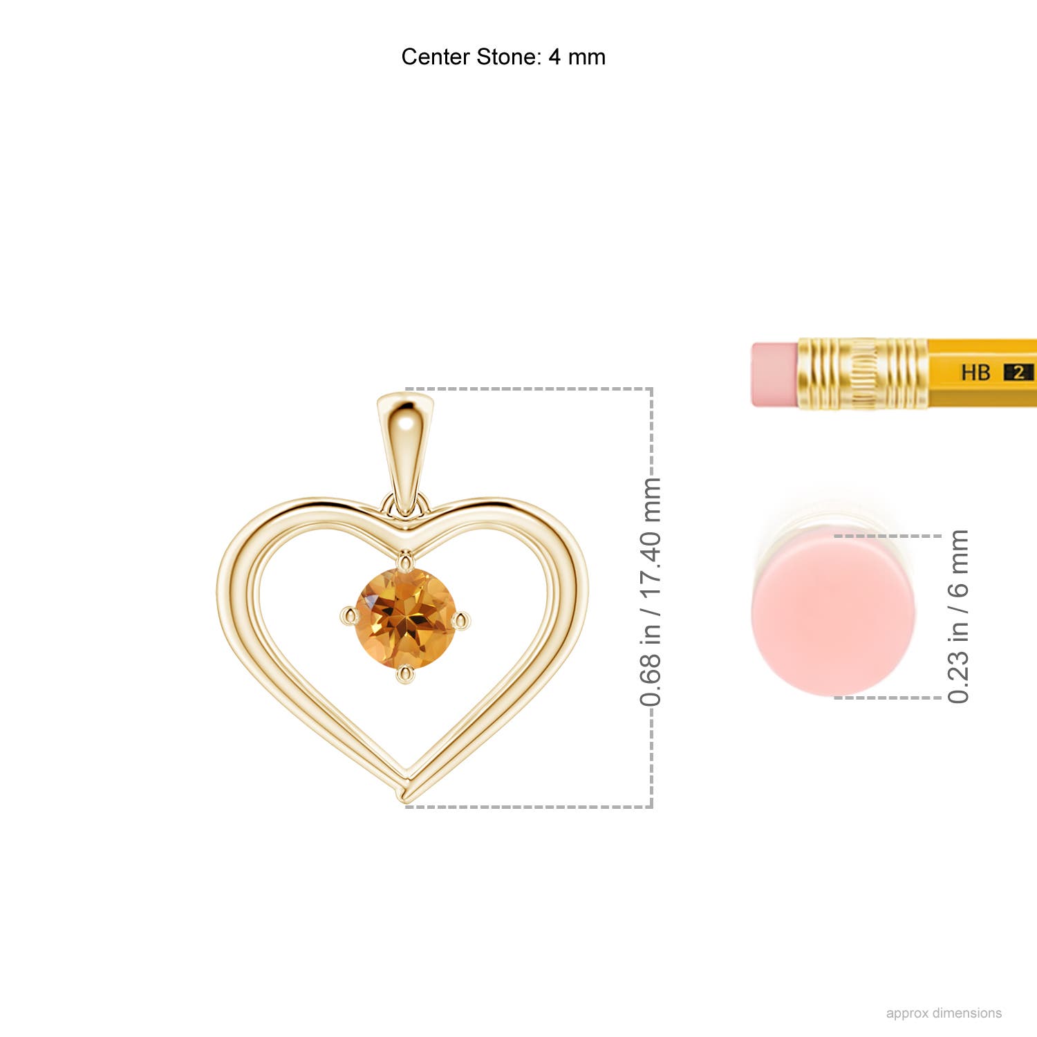 AA - Citrine / 0.23 CT / 14 KT Yellow Gold