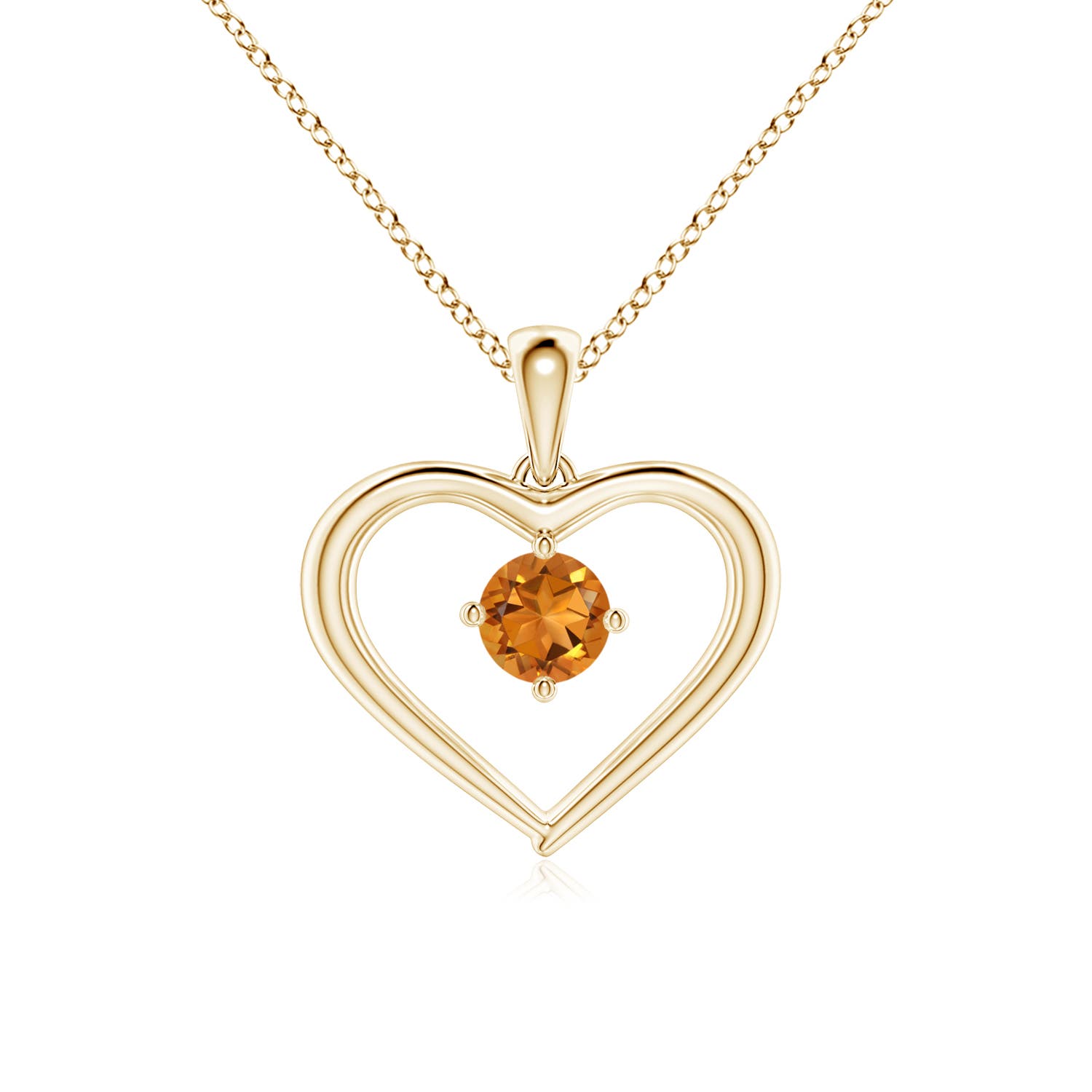 AAA - Citrine / 0.23 CT / 14 KT Yellow Gold