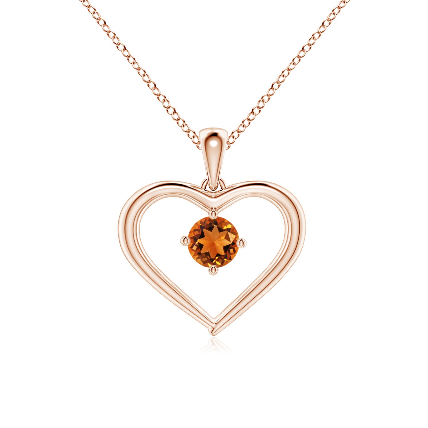 AAAA - Citrine / 0.23 CT / 14 KT Rose Gold