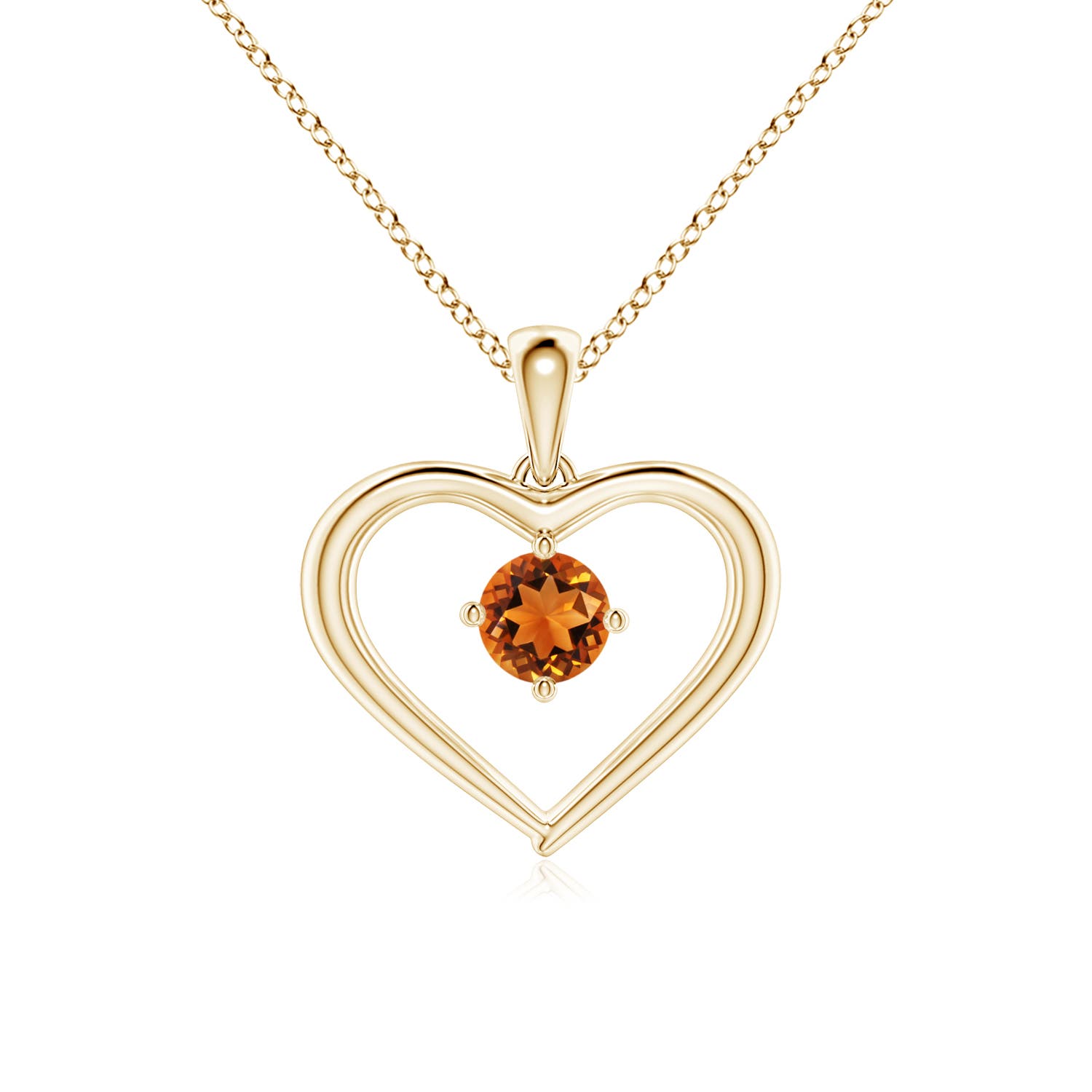 AAAA - Citrine / 0.23 CT / 14 KT Yellow Gold