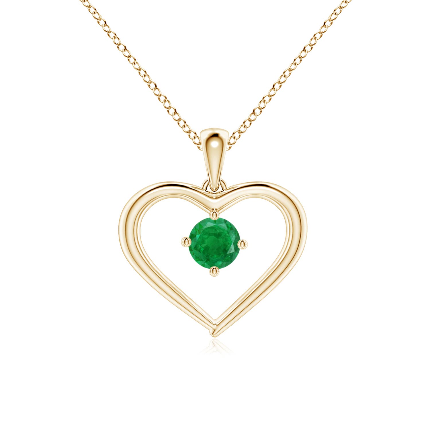 AA - Emerald / 0.24 CT / 14 KT Yellow Gold