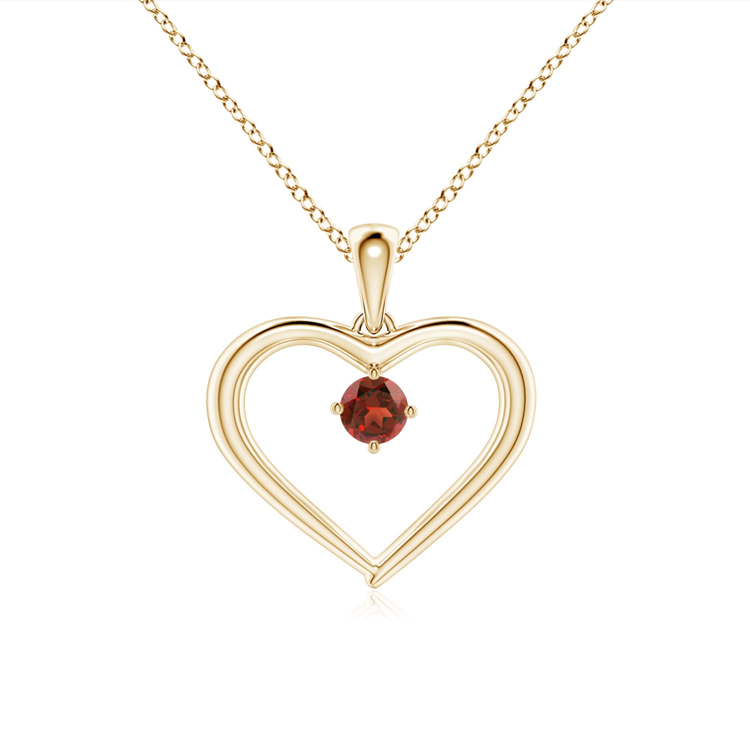 AAA - Garnet / 0.15 CT / 14 KT Yellow Gold