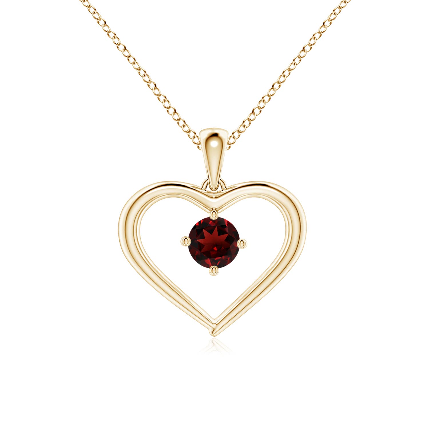 AAA - Garnet / 0.33 CT / 14 KT Yellow Gold