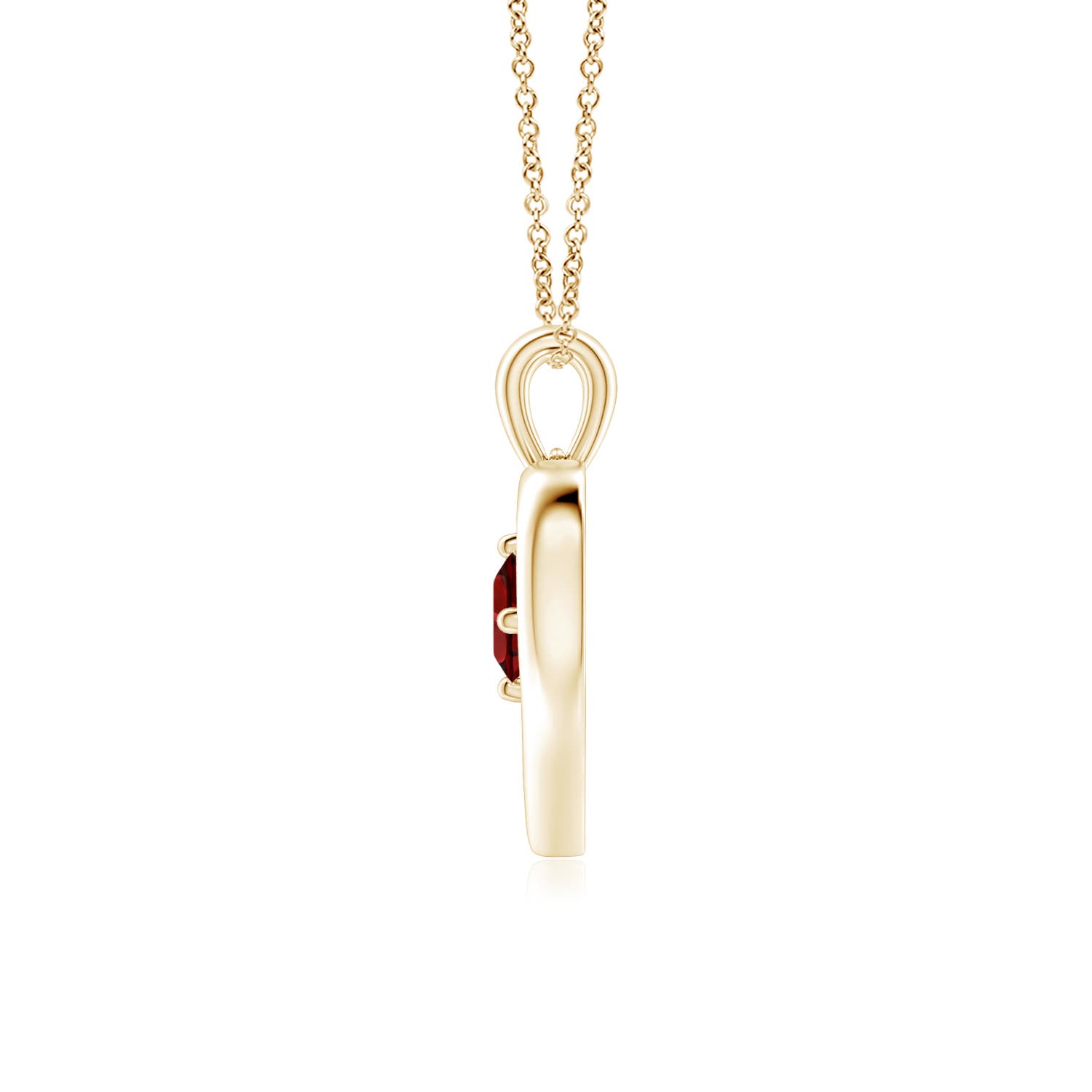 AAAA - Garnet / 0.33 CT / 14 KT Yellow Gold