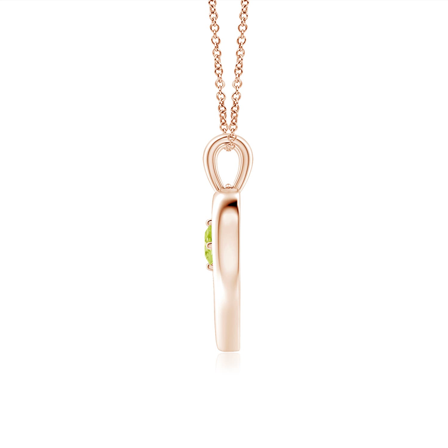 AAA - Peridot / 0.12 CT / 14 KT Rose Gold