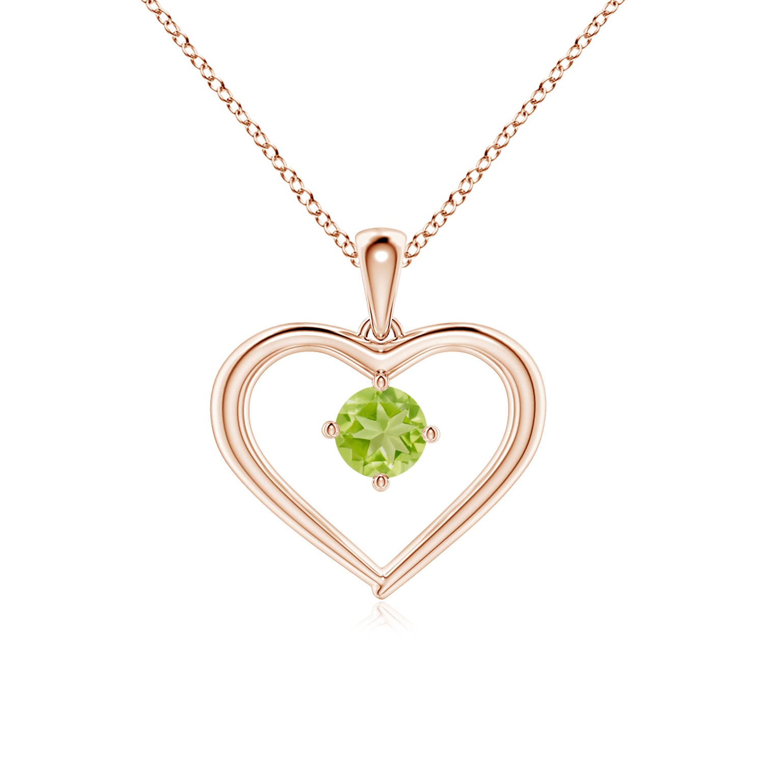 AA - Peridot / 0.3 CT / 14 KT Rose Gold