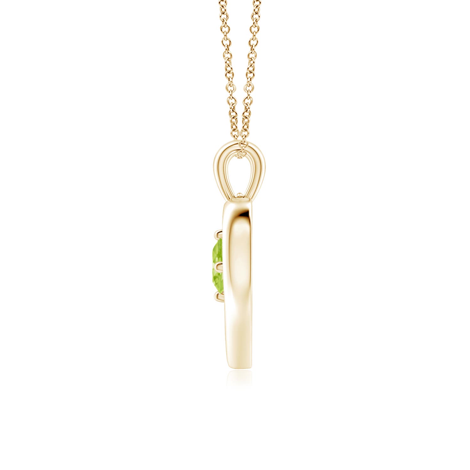 AA - Peridot / 0.3 CT / 14 KT Yellow Gold