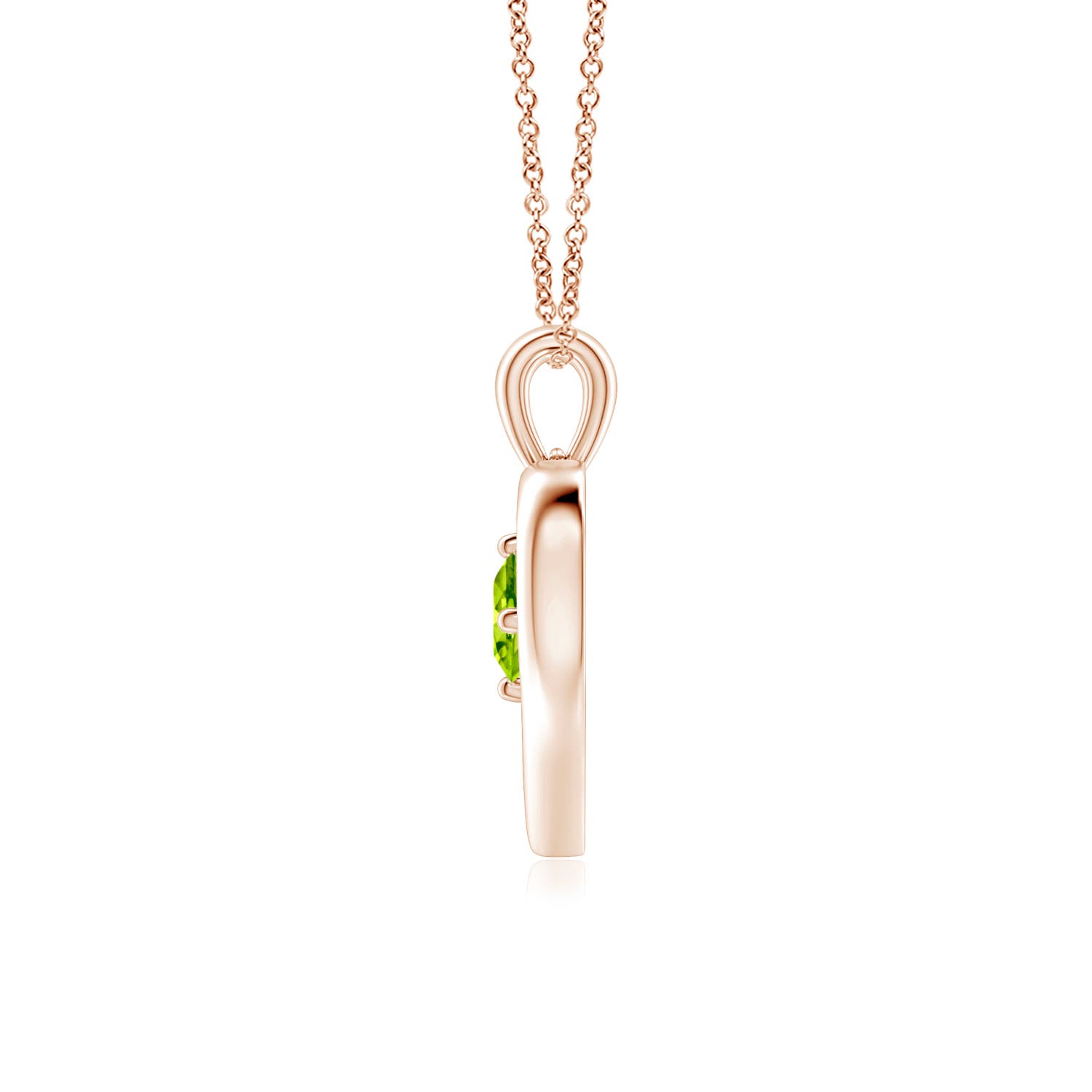 AAA - Peridot / 0.3 CT / 14 KT Rose Gold