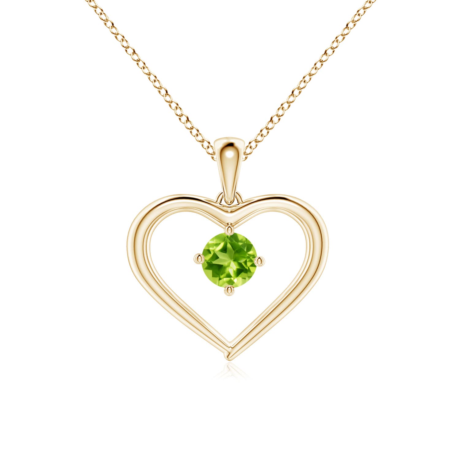 AAA - Peridot / 0.3 CT / 14 KT Yellow Gold