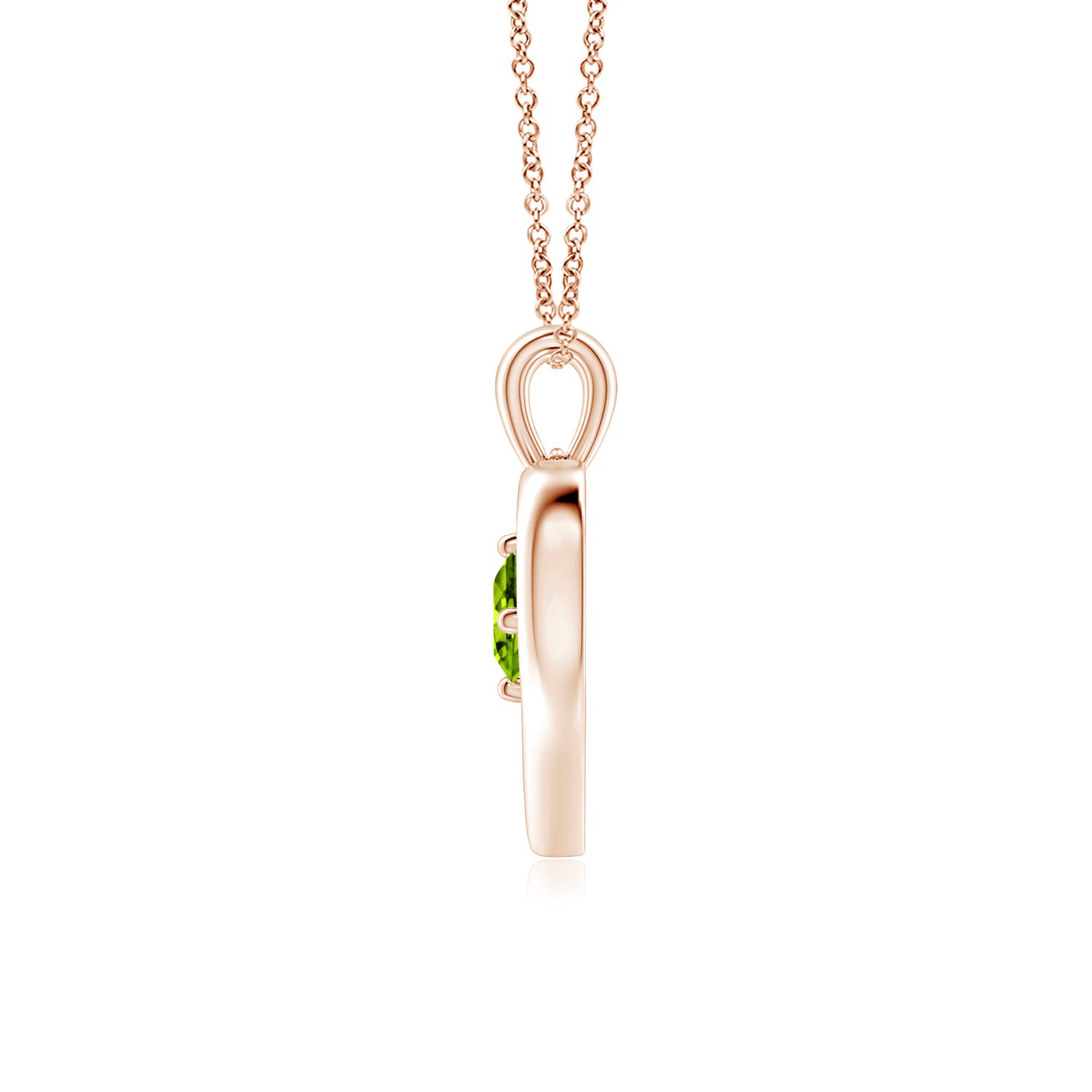 AAAA - Peridot / 0.3 CT / 14 KT Rose Gold