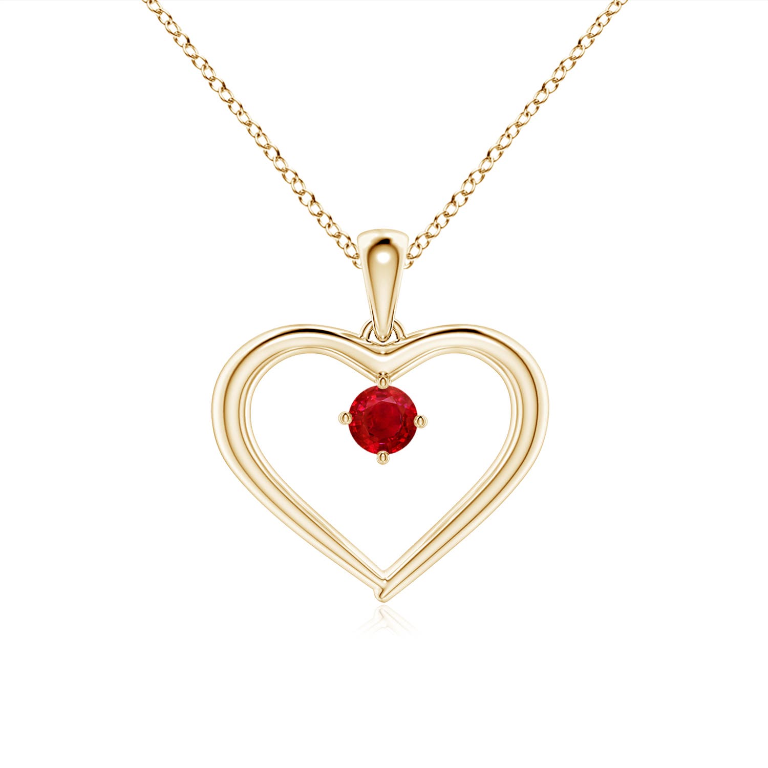 AAA - Ruby / 0.15 CT / 14 KT Yellow Gold