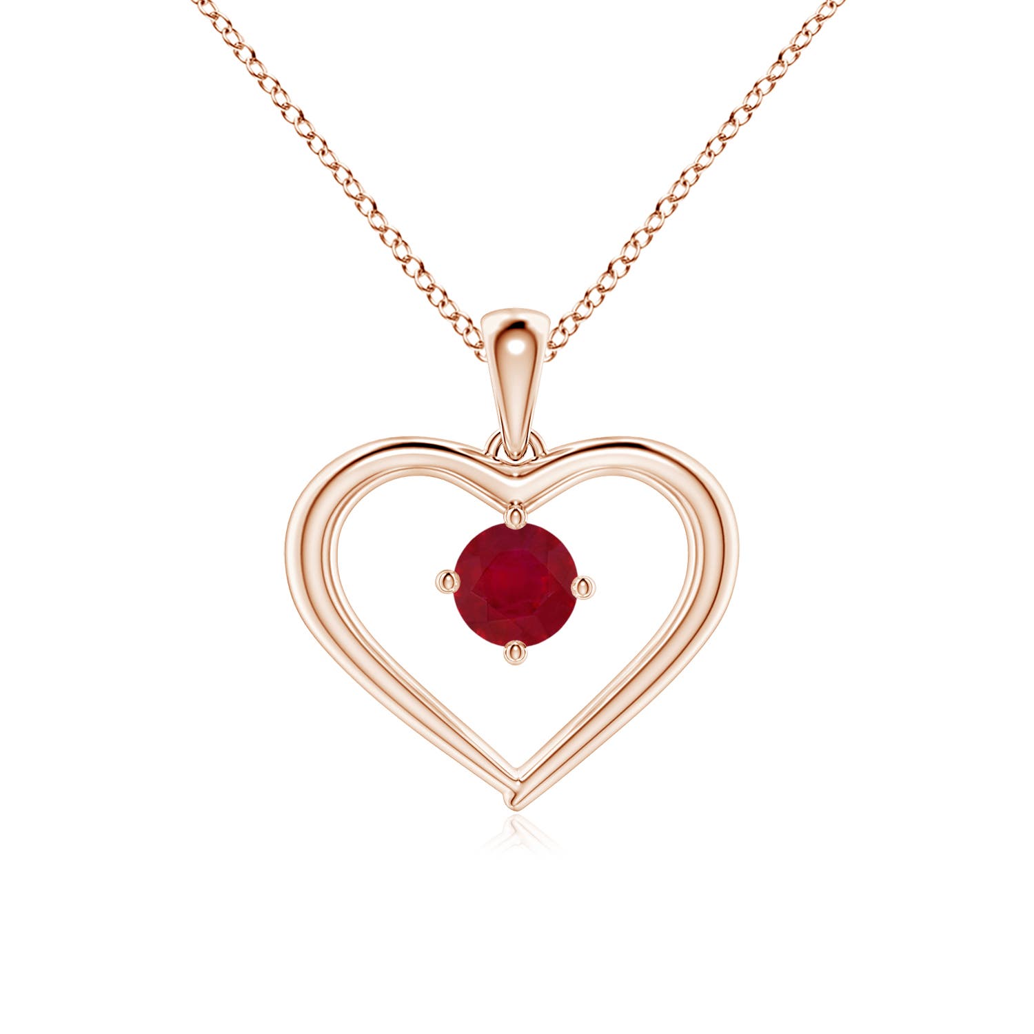 AA - Ruby / 0.34 CT / 14 KT Rose Gold