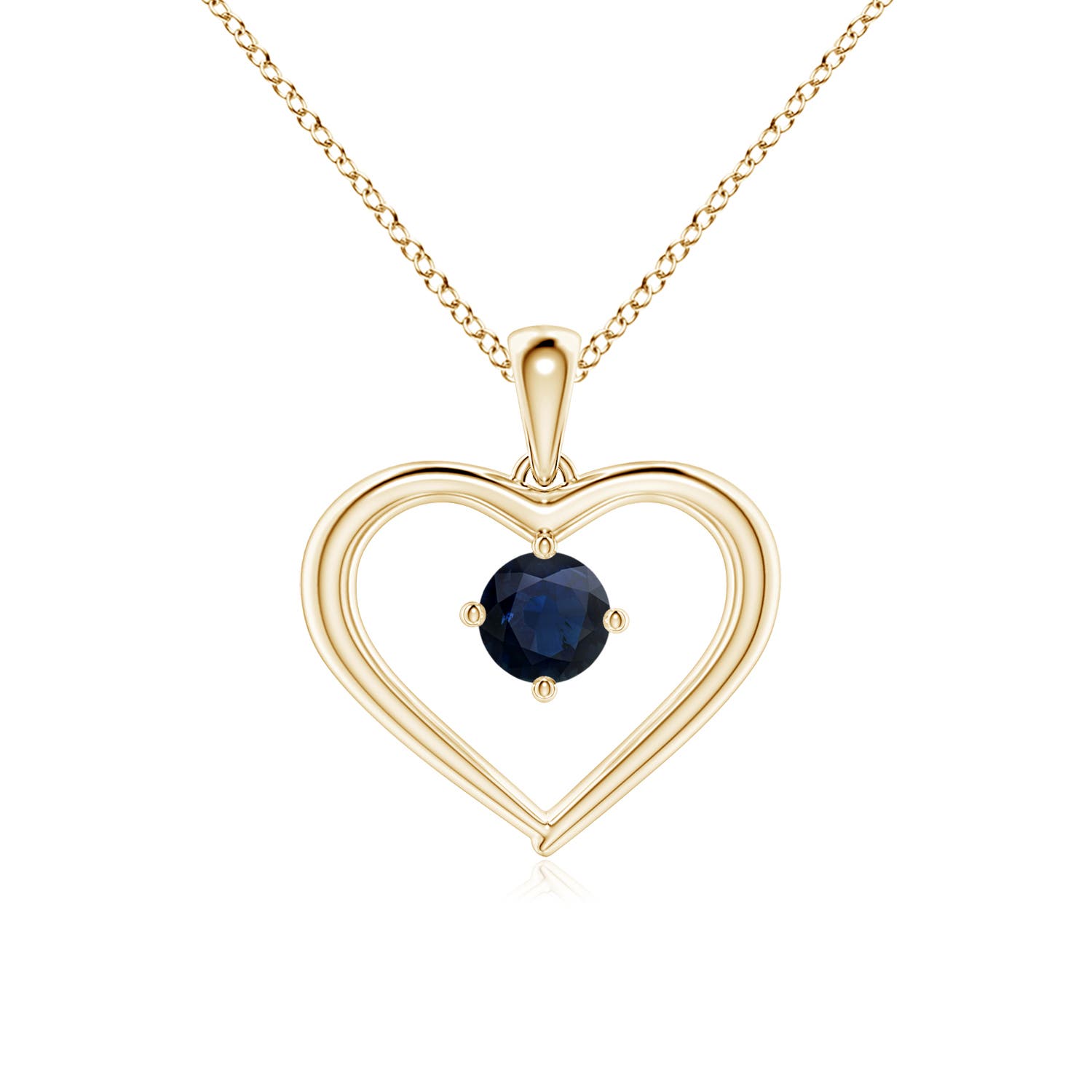 A - Blue Sapphire / 0.33 CT / 14 KT Yellow Gold