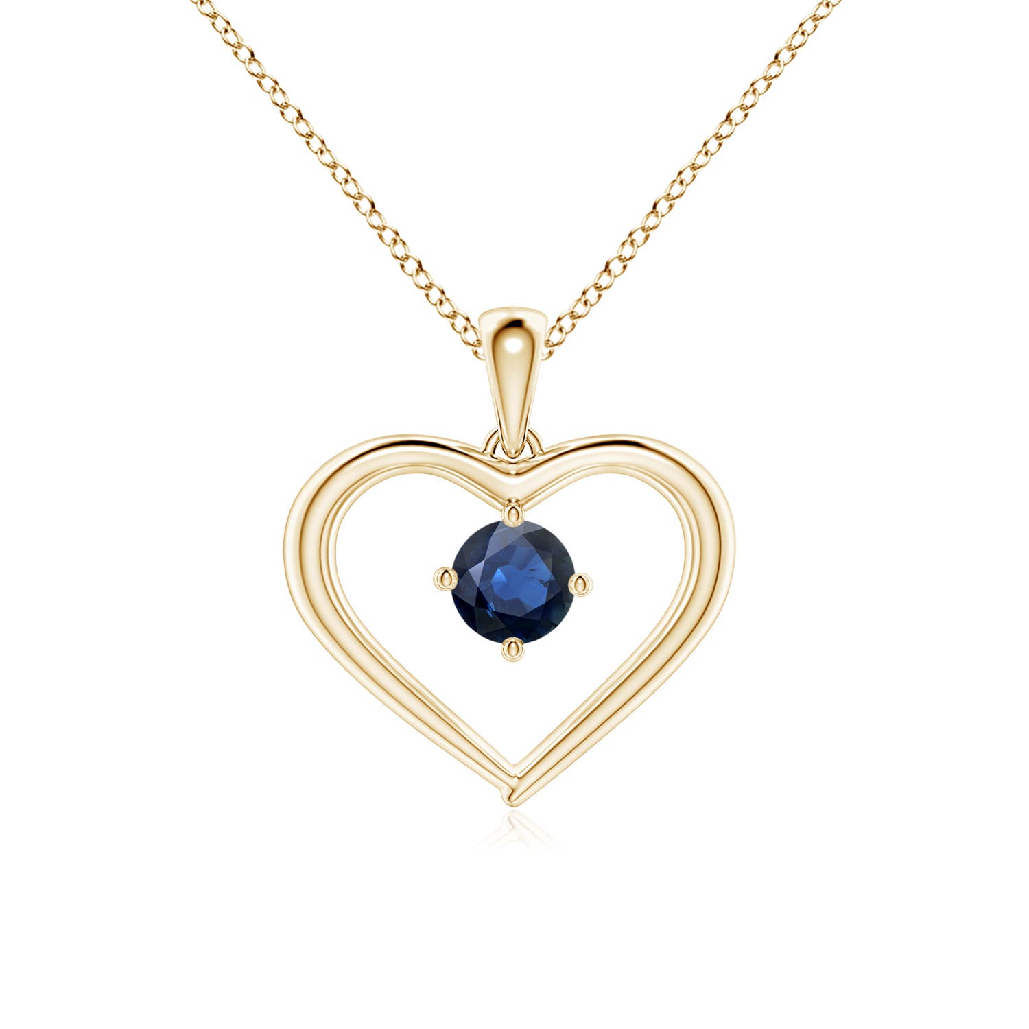 AA - Blue Sapphire / 0.33 CT / 14 KT Yellow Gold