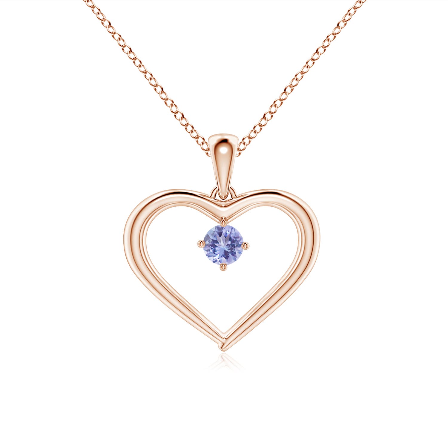 AA - Tanzanite / 0.1 CT / 14 KT Rose Gold