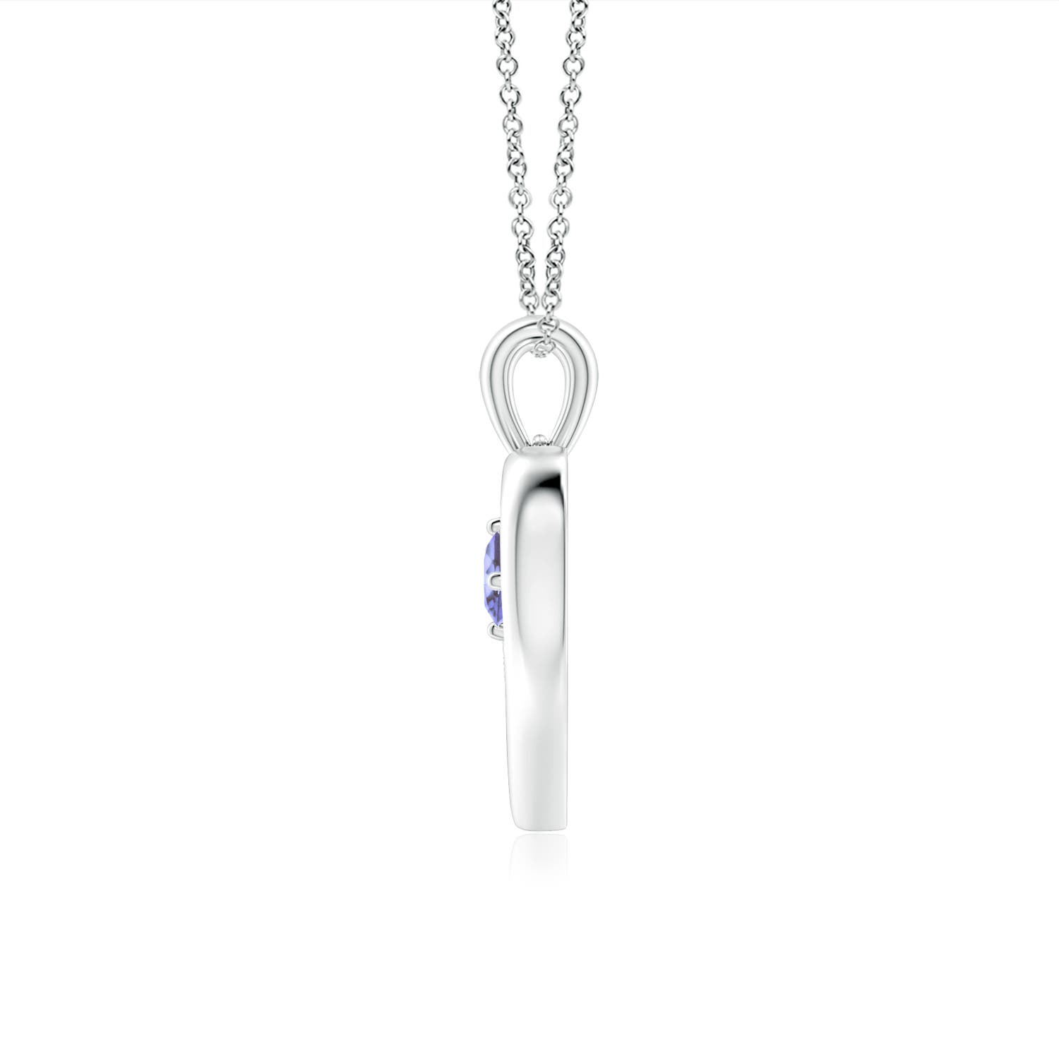 AA - Tanzanite / 0.1 CT / 14 KT White Gold