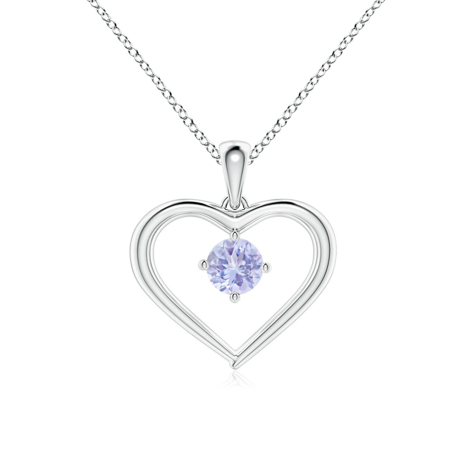 A - Tanzanite / 0.25 CT / 14 KT White Gold