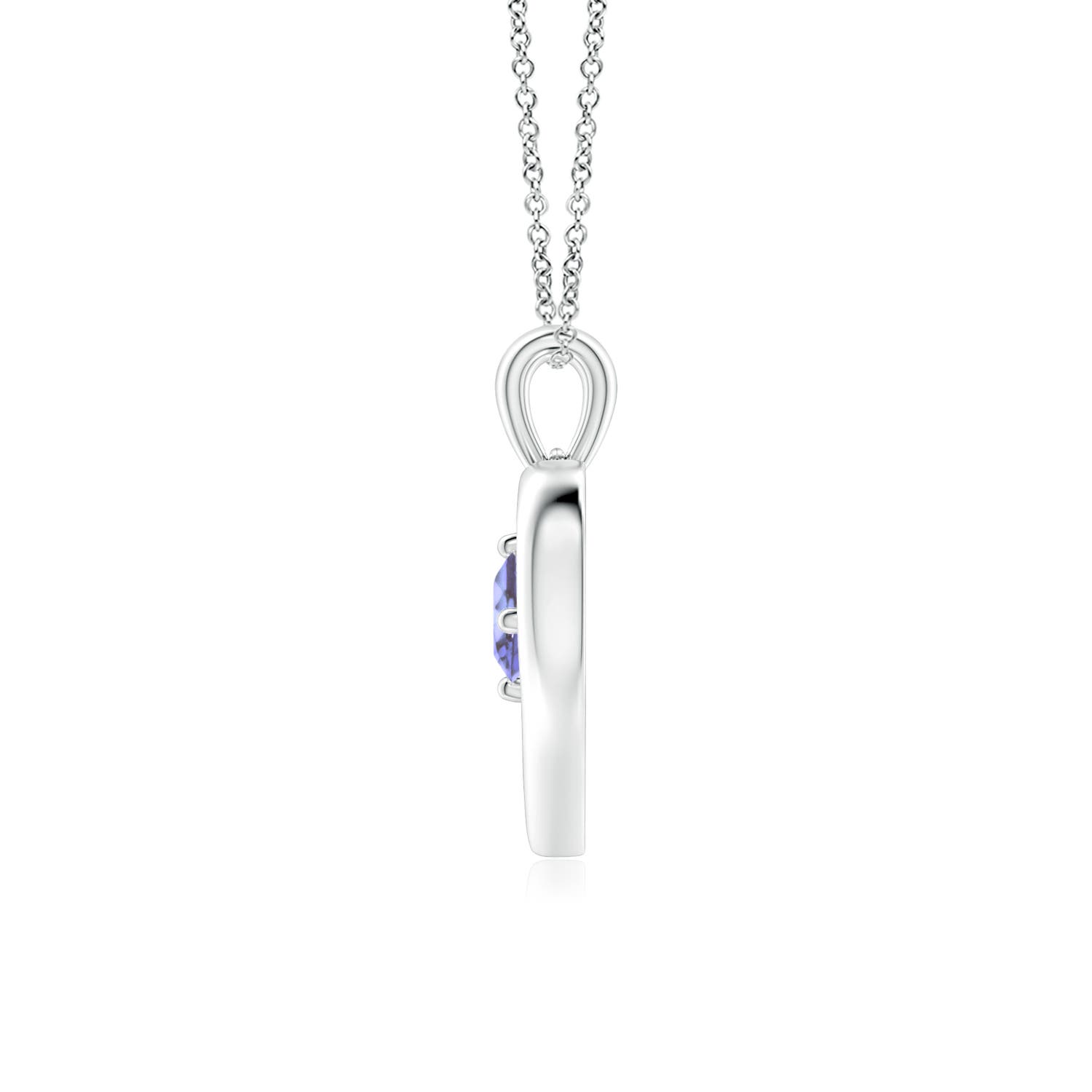 AA - Tanzanite / 0.25 CT / 14 KT White Gold