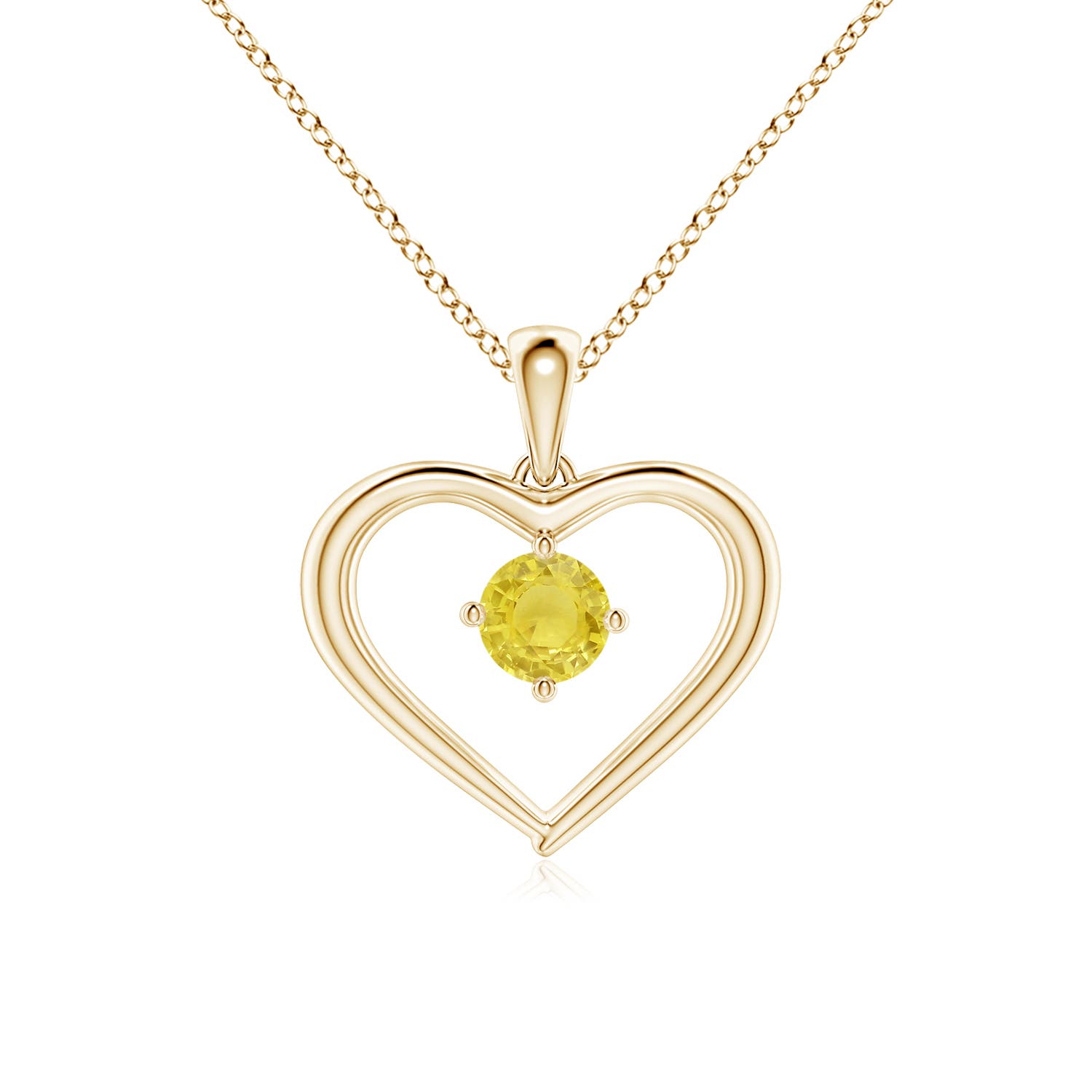 A - Yellow Sapphire / 0.27 CT / 14 KT Yellow Gold