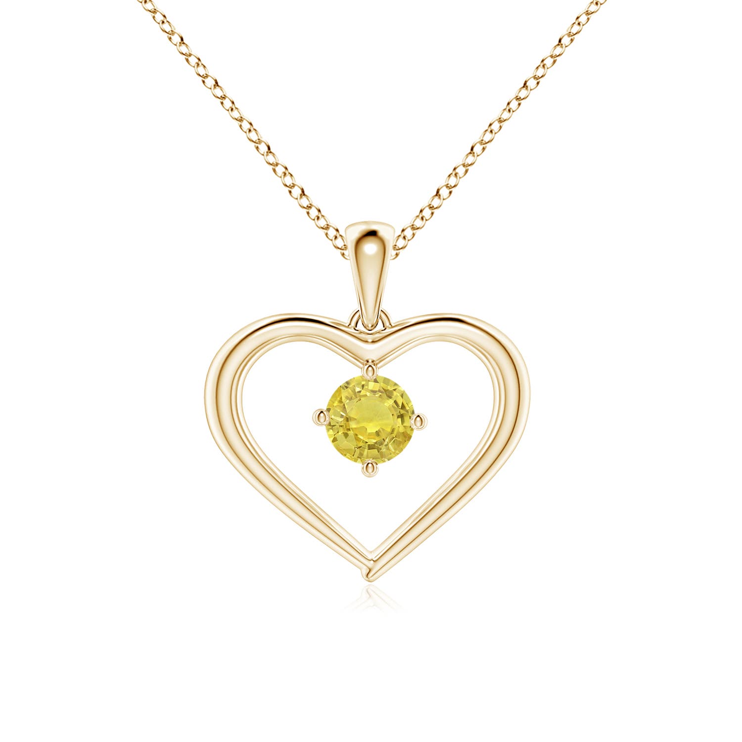 AA - Yellow Sapphire / 0.27 CT / 14 KT Yellow Gold