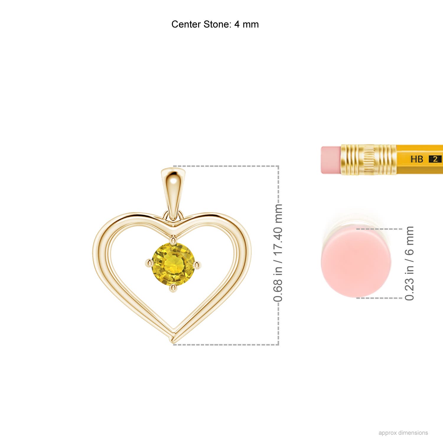 AAAA - Yellow Sapphire / 0.27 CT / 14 KT Yellow Gold