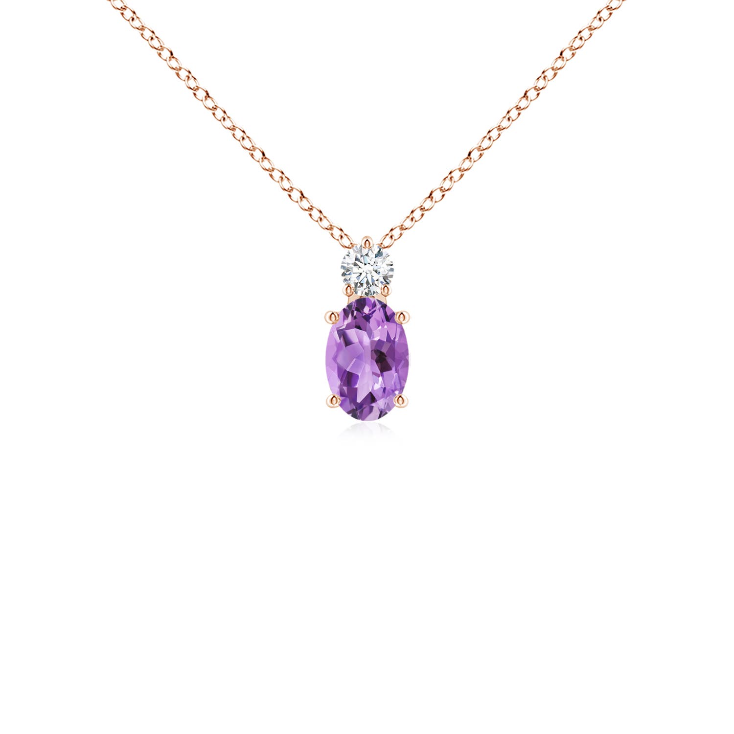 A - Amethyst / 0.47 CT / 14 KT Rose Gold