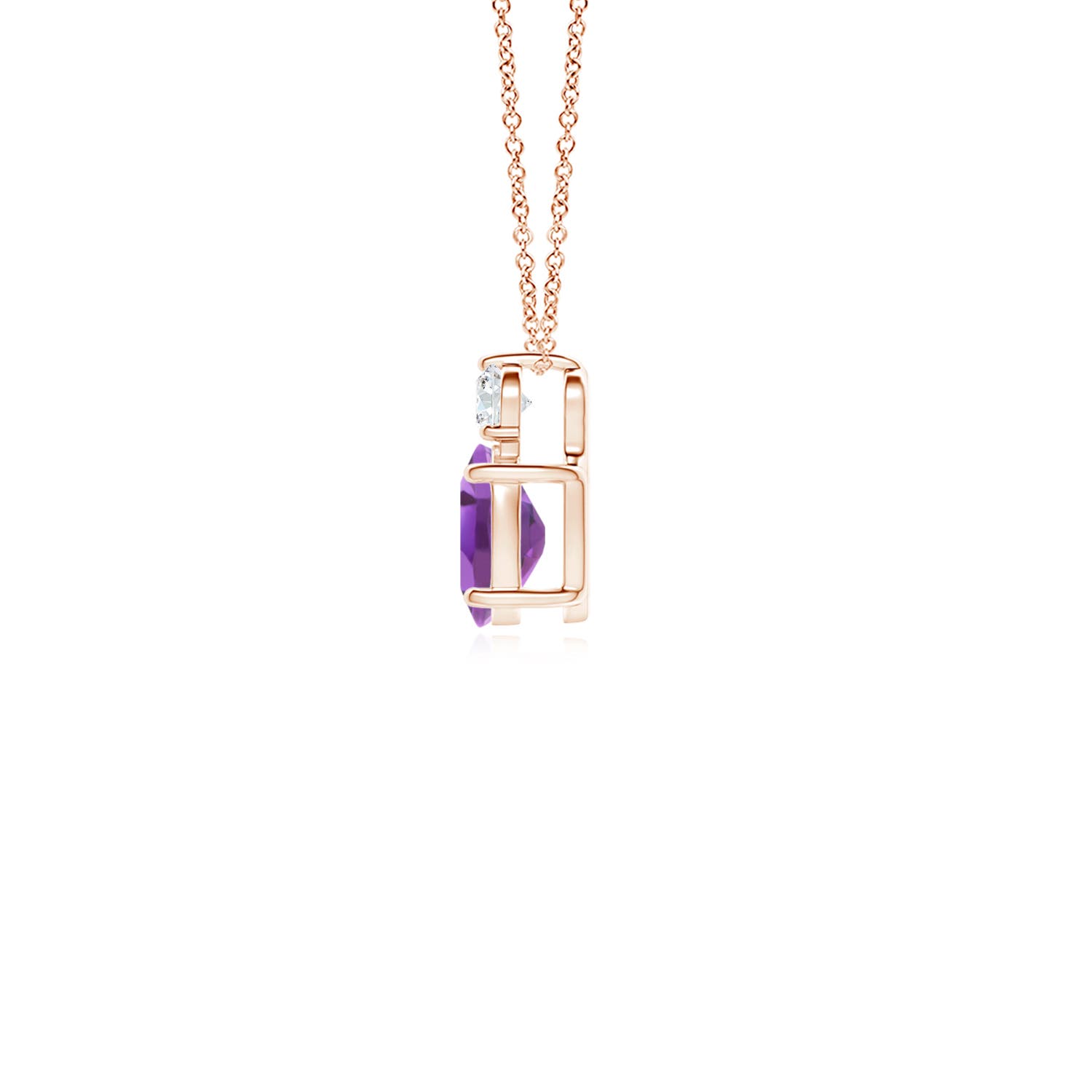 A - Amethyst / 0.47 CT / 14 KT Rose Gold