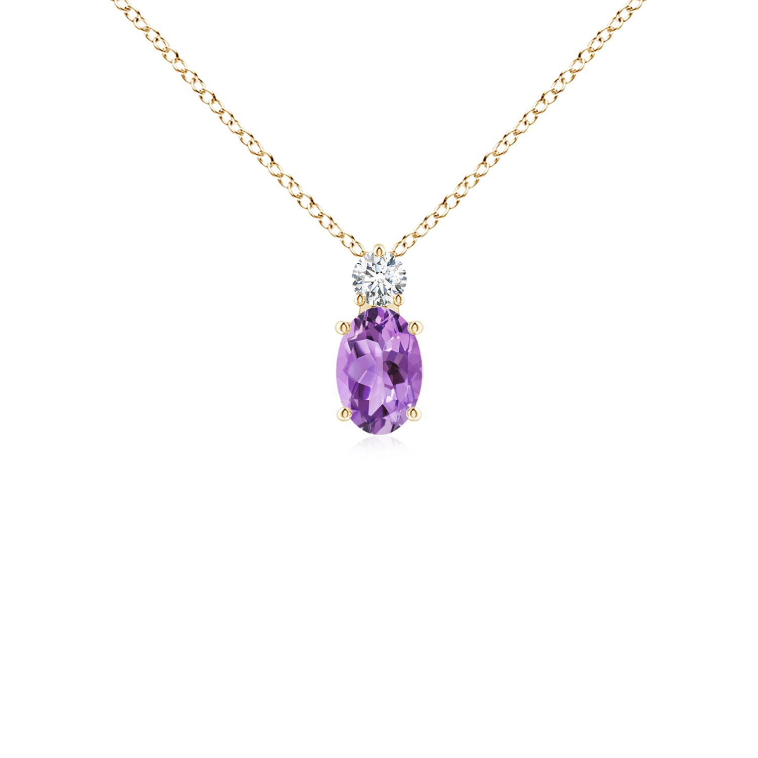 A - Amethyst / 0.47 CT / 14 KT Yellow Gold