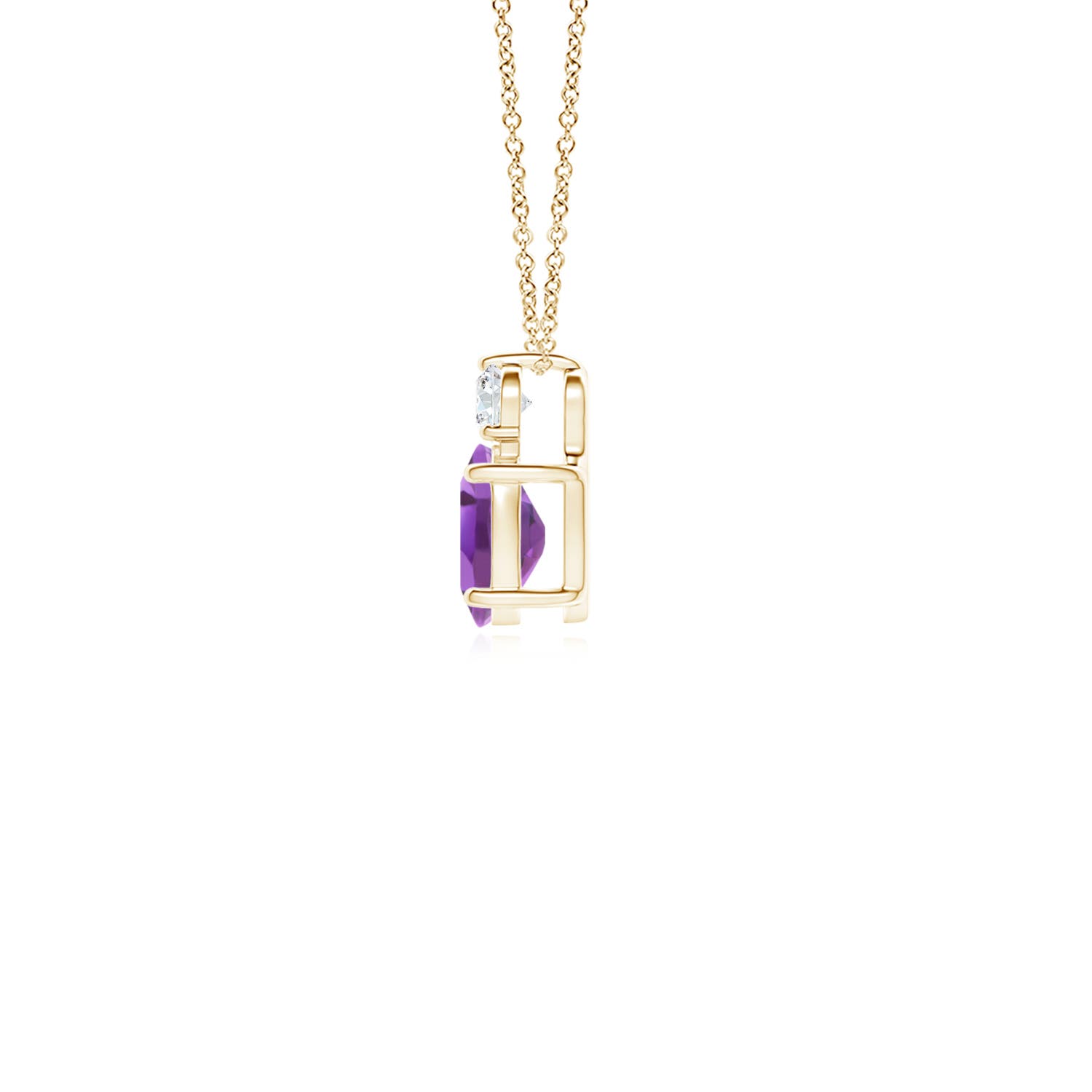 A - Amethyst / 0.47 CT / 14 KT Yellow Gold