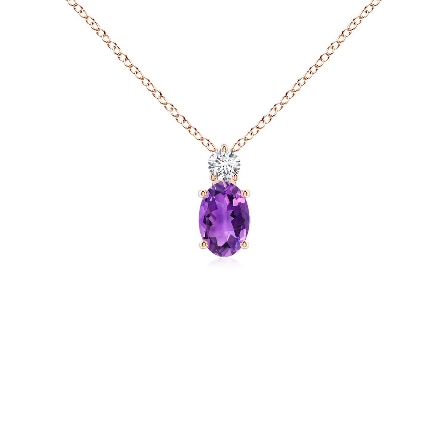 AAA - Amethyst / 0.47 CT / 14 KT Rose Gold