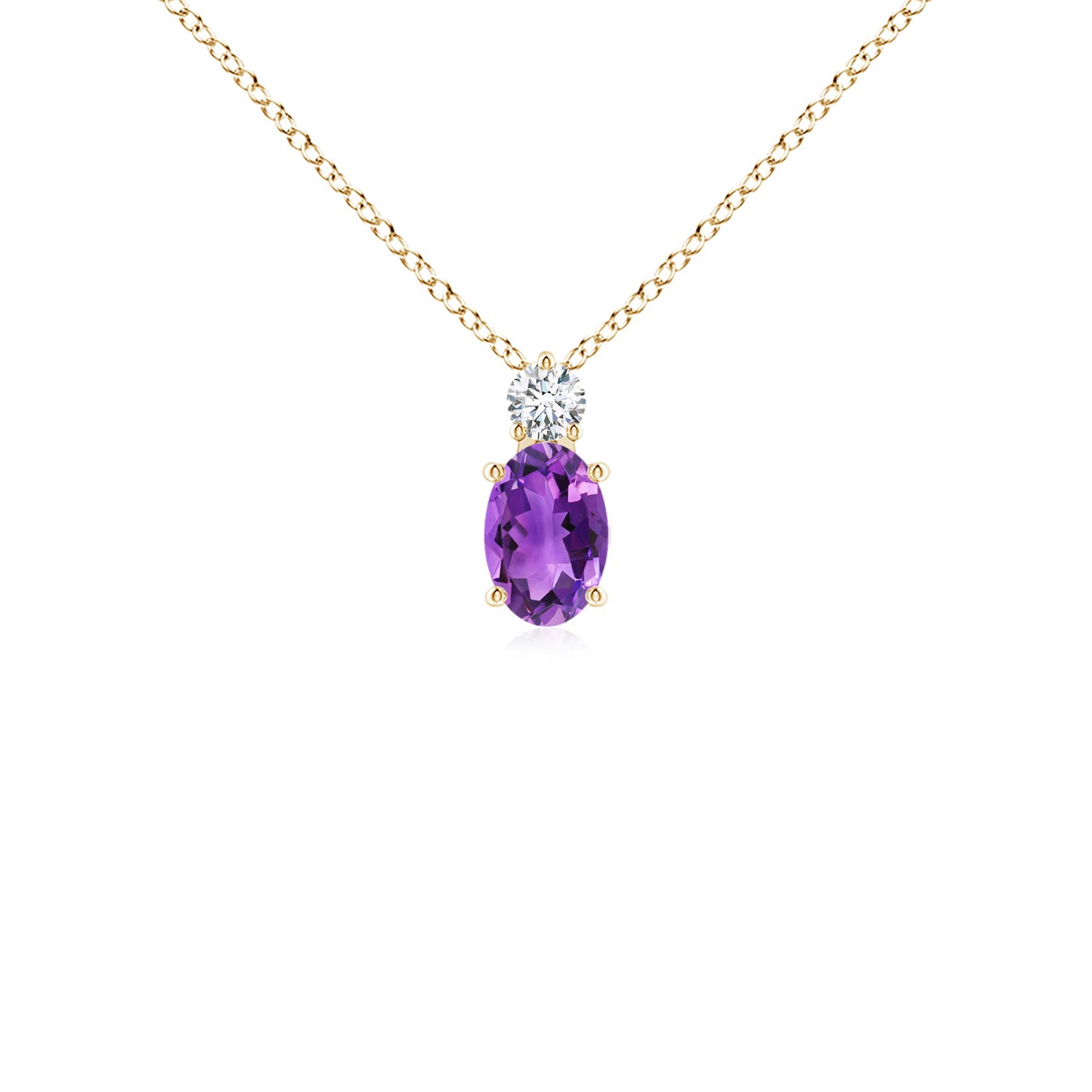 AAA - Amethyst / 0.47 CT / 14 KT Yellow Gold