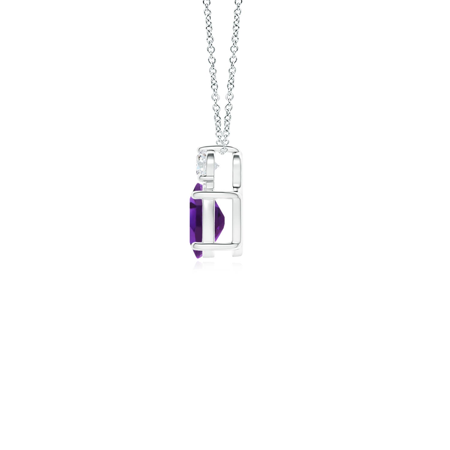 AAAA - Amethyst / 0.47 CT / 14 KT White Gold