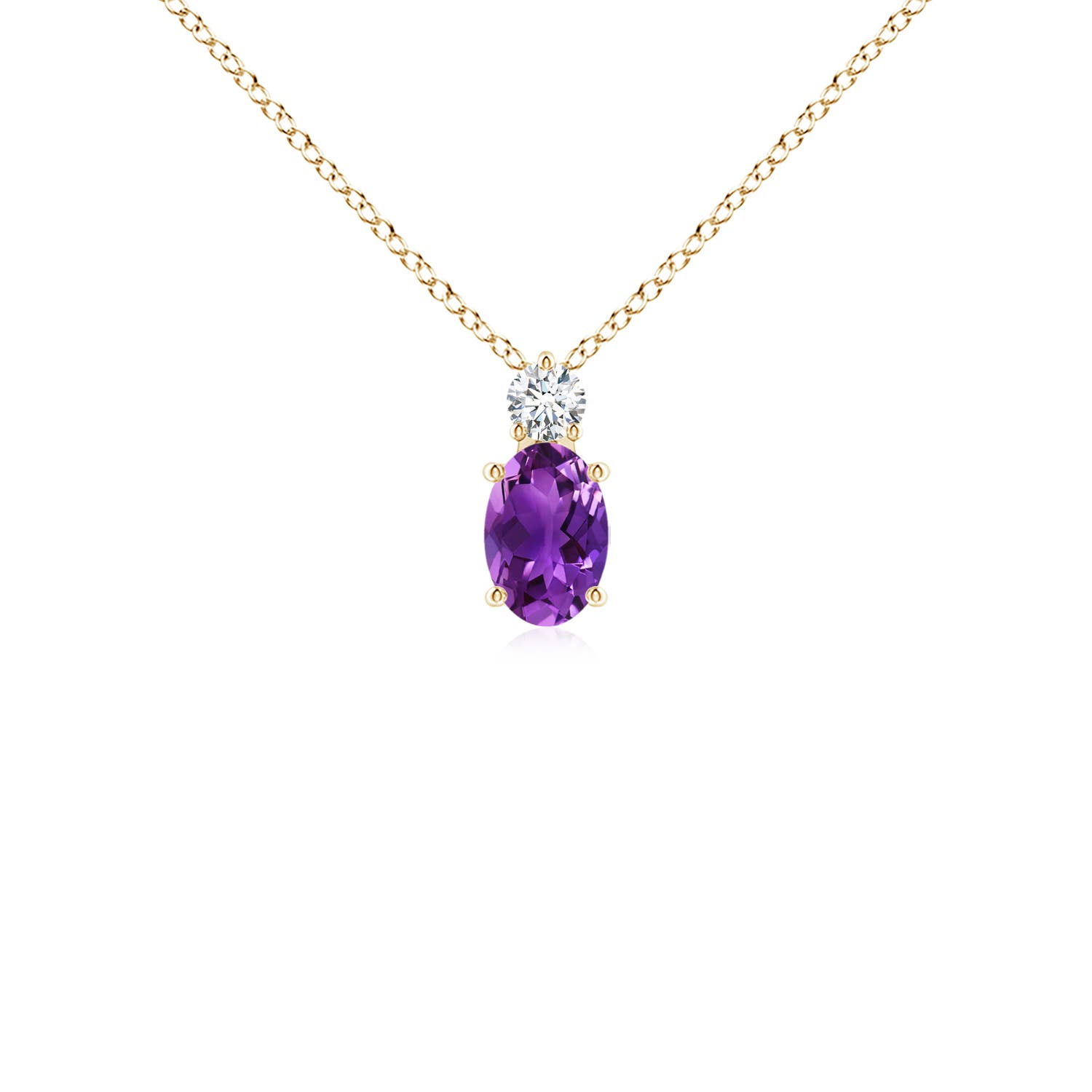 AAAA - Amethyst / 0.47 CT / 14 KT Yellow Gold