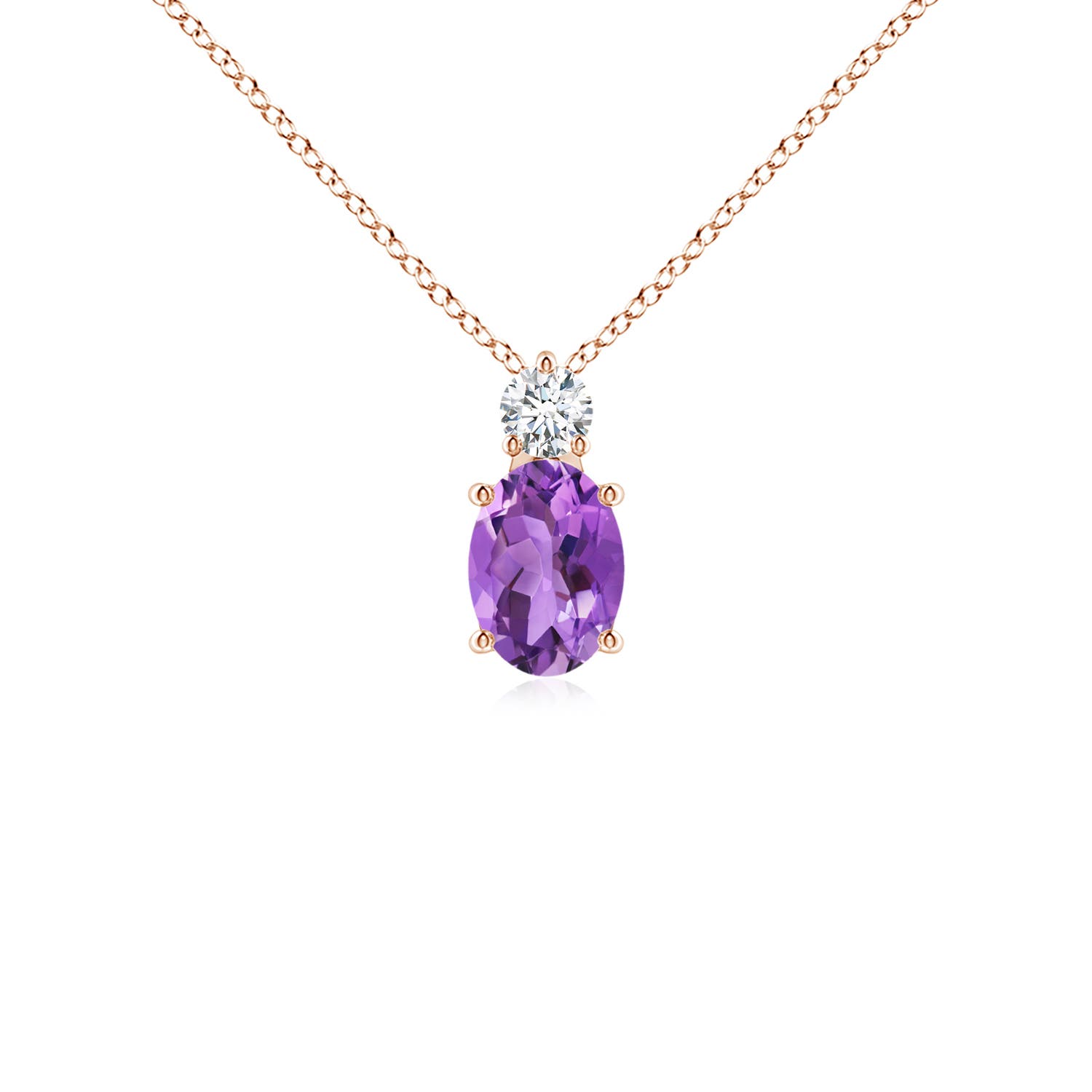 AA - Amethyst / 0.81 CT / 14 KT Rose Gold