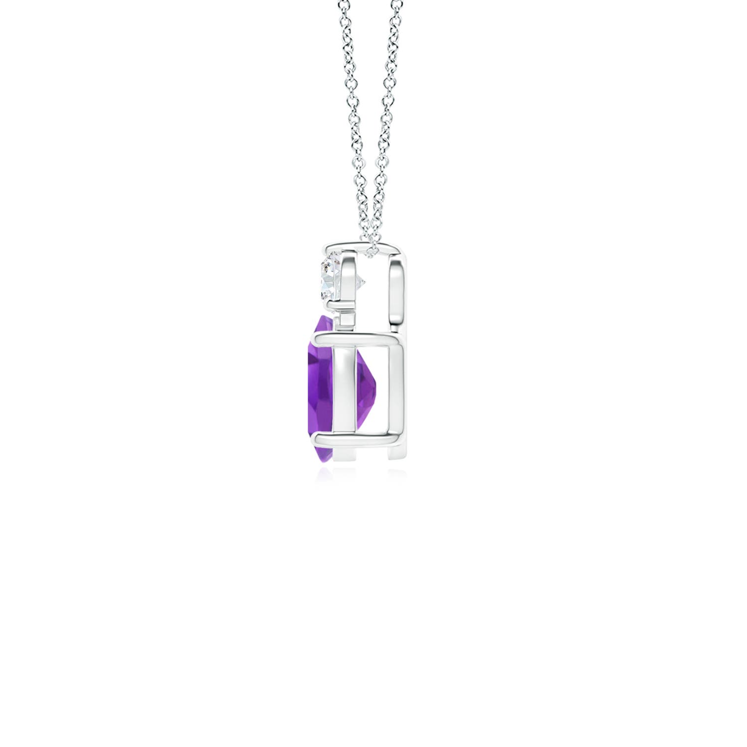 AA - Amethyst / 0.81 CT / 14 KT White Gold