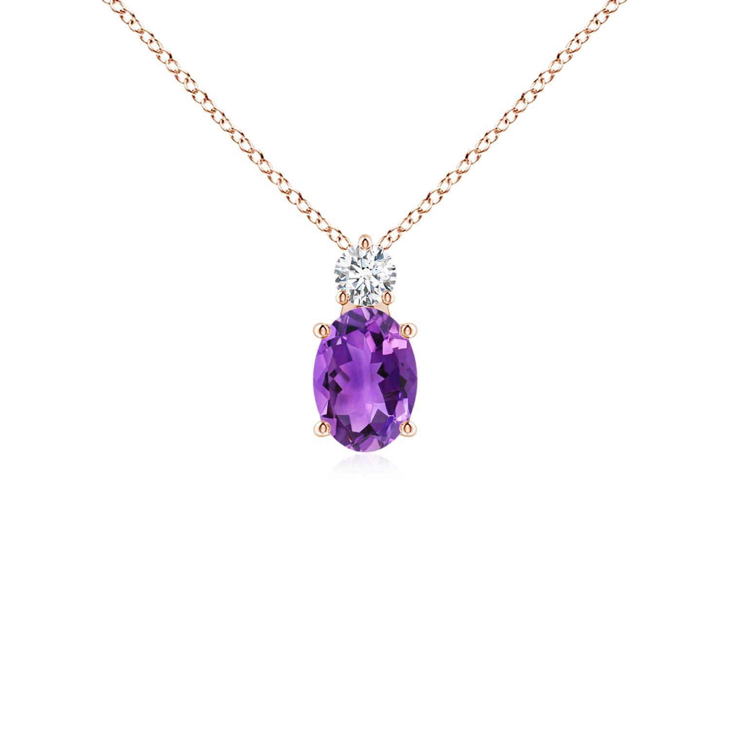 AAA - Amethyst / 0.81 CT / 14 KT Rose Gold