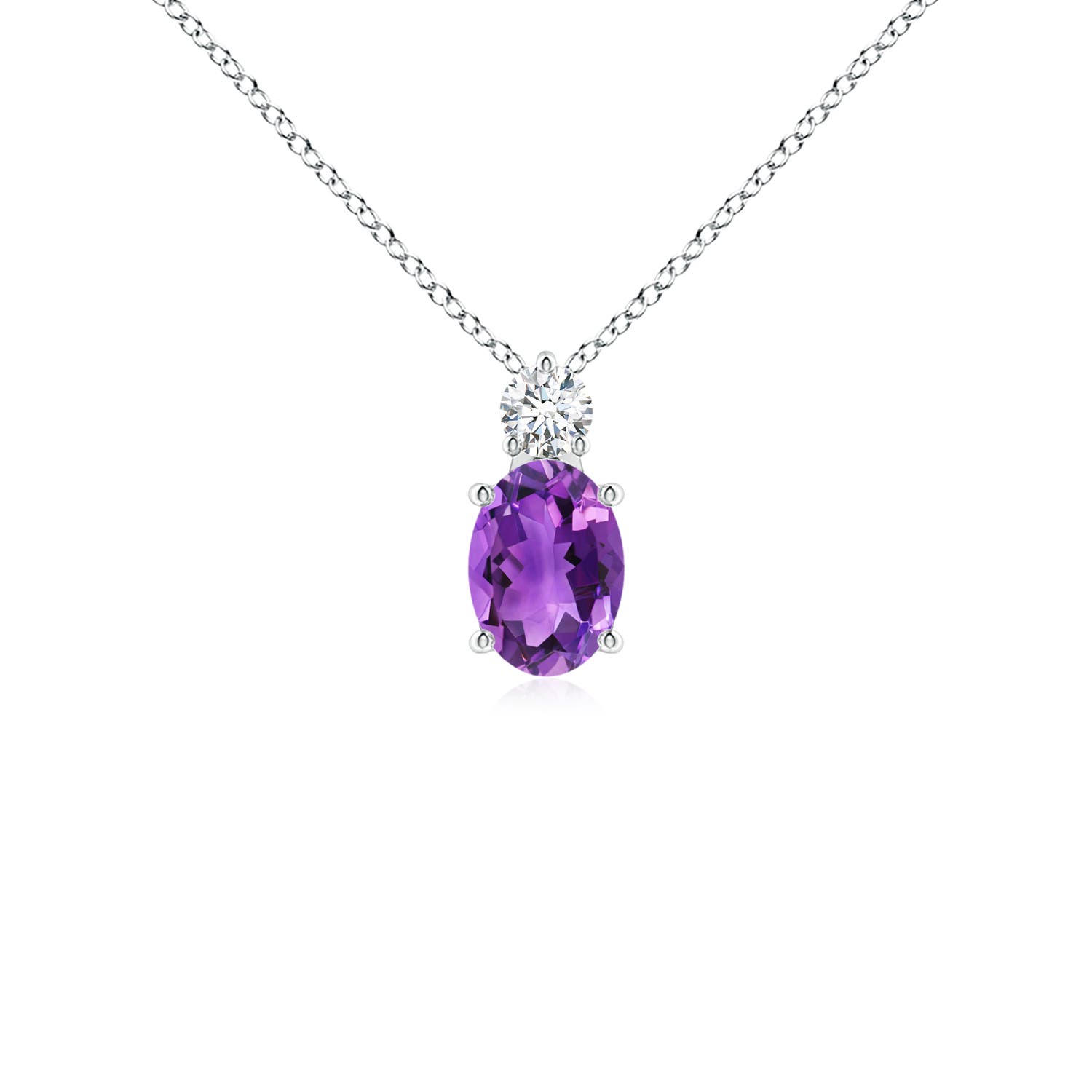 AAA - Amethyst / 0.81 CT / 14 KT White Gold