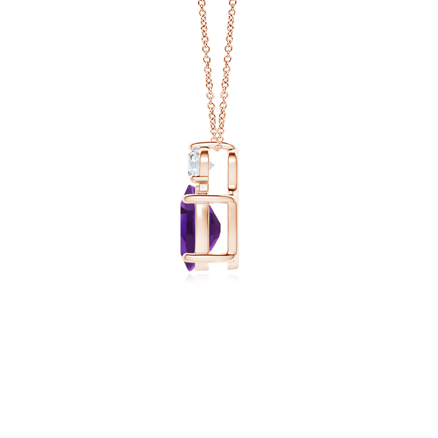 AAAA - Amethyst / 0.81 CT / 14 KT Rose Gold