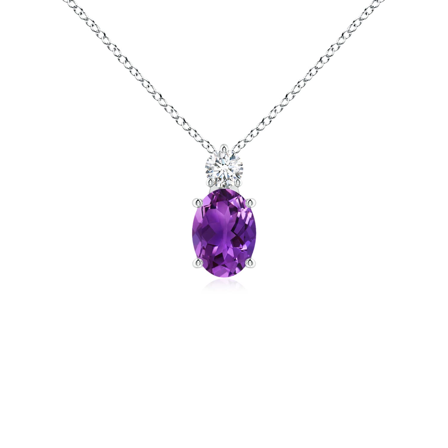 AAAA - Amethyst / 0.81 CT / 14 KT White Gold