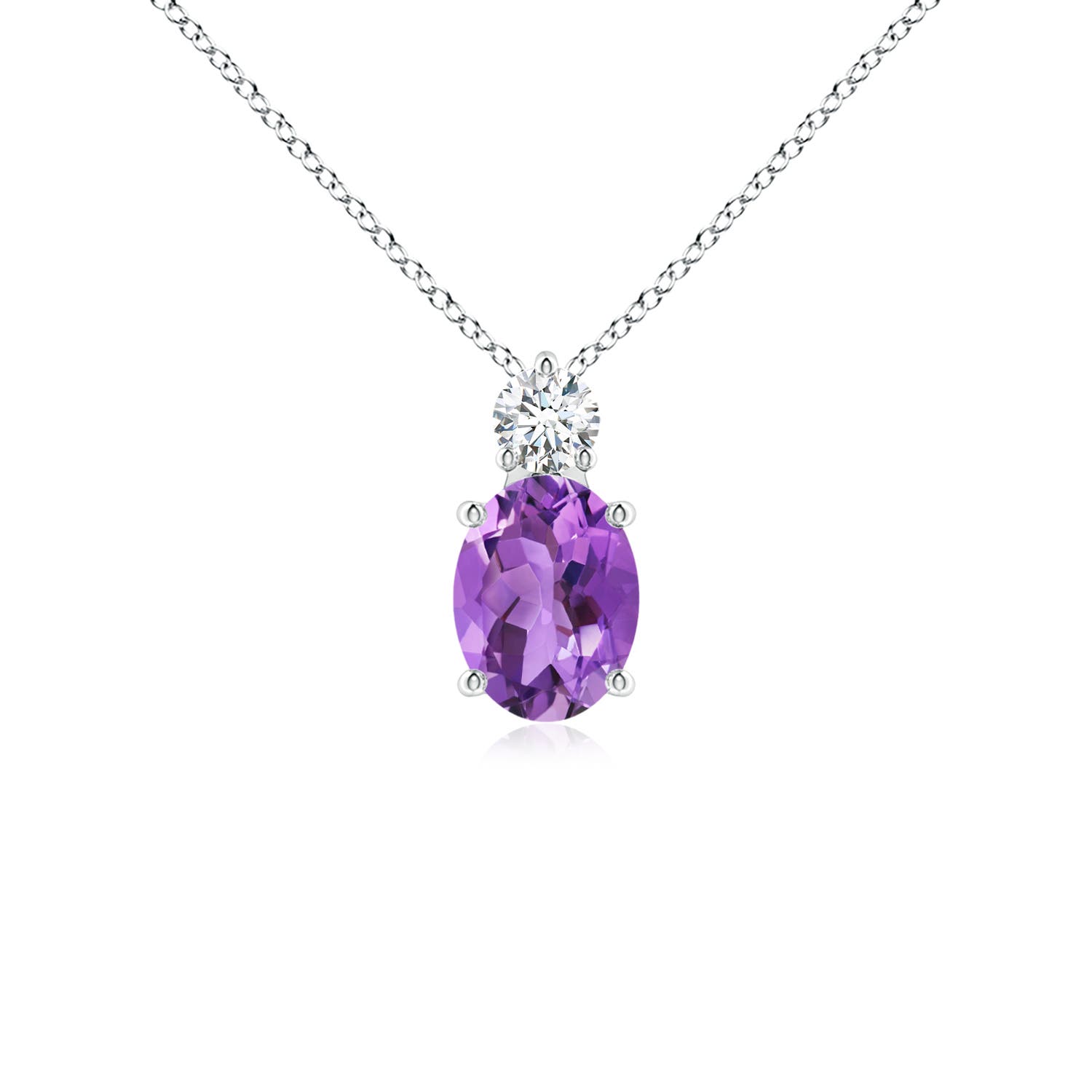 AA - Amethyst / 1.31 CT / 14 KT White Gold