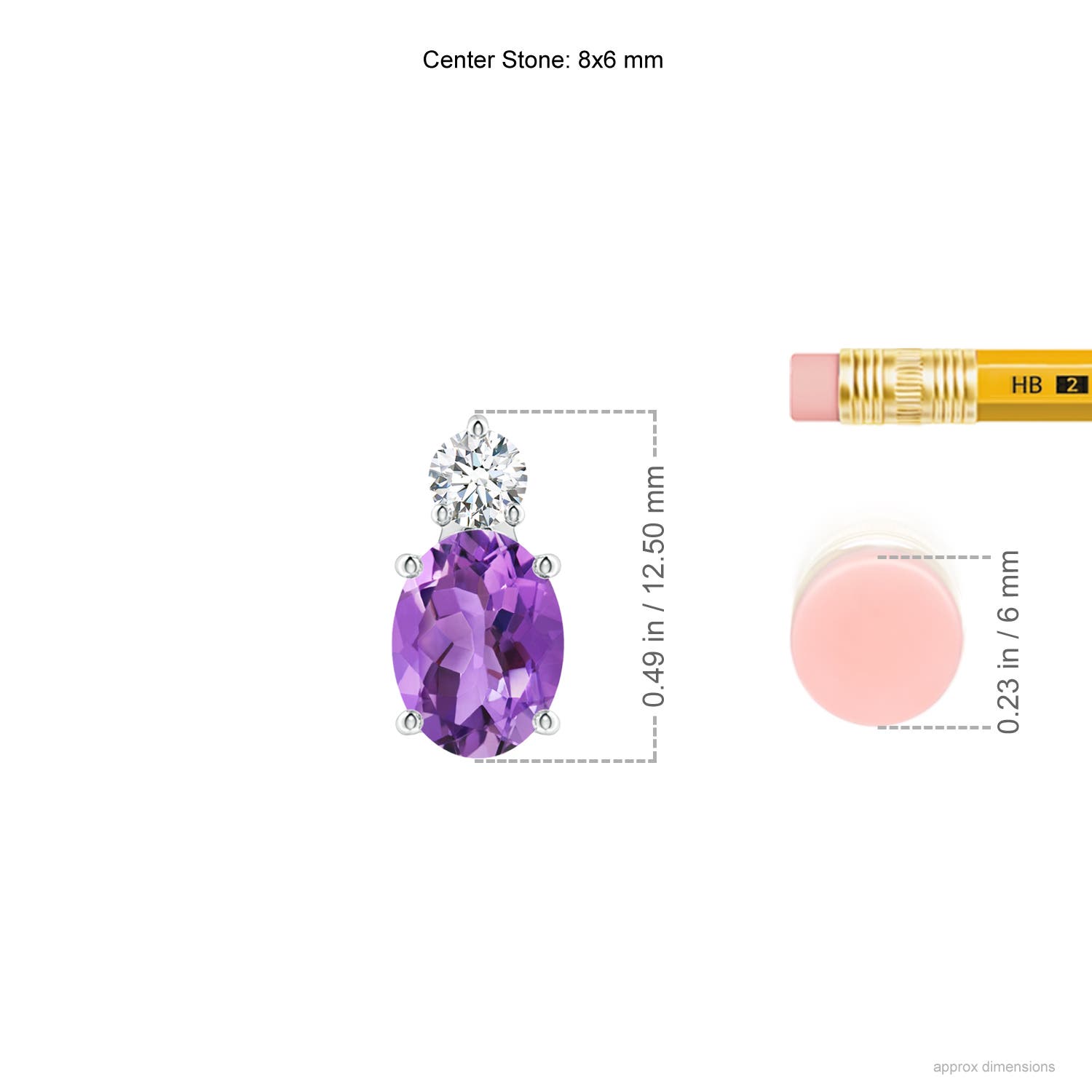 AA - Amethyst / 1.31 CT / 14 KT White Gold