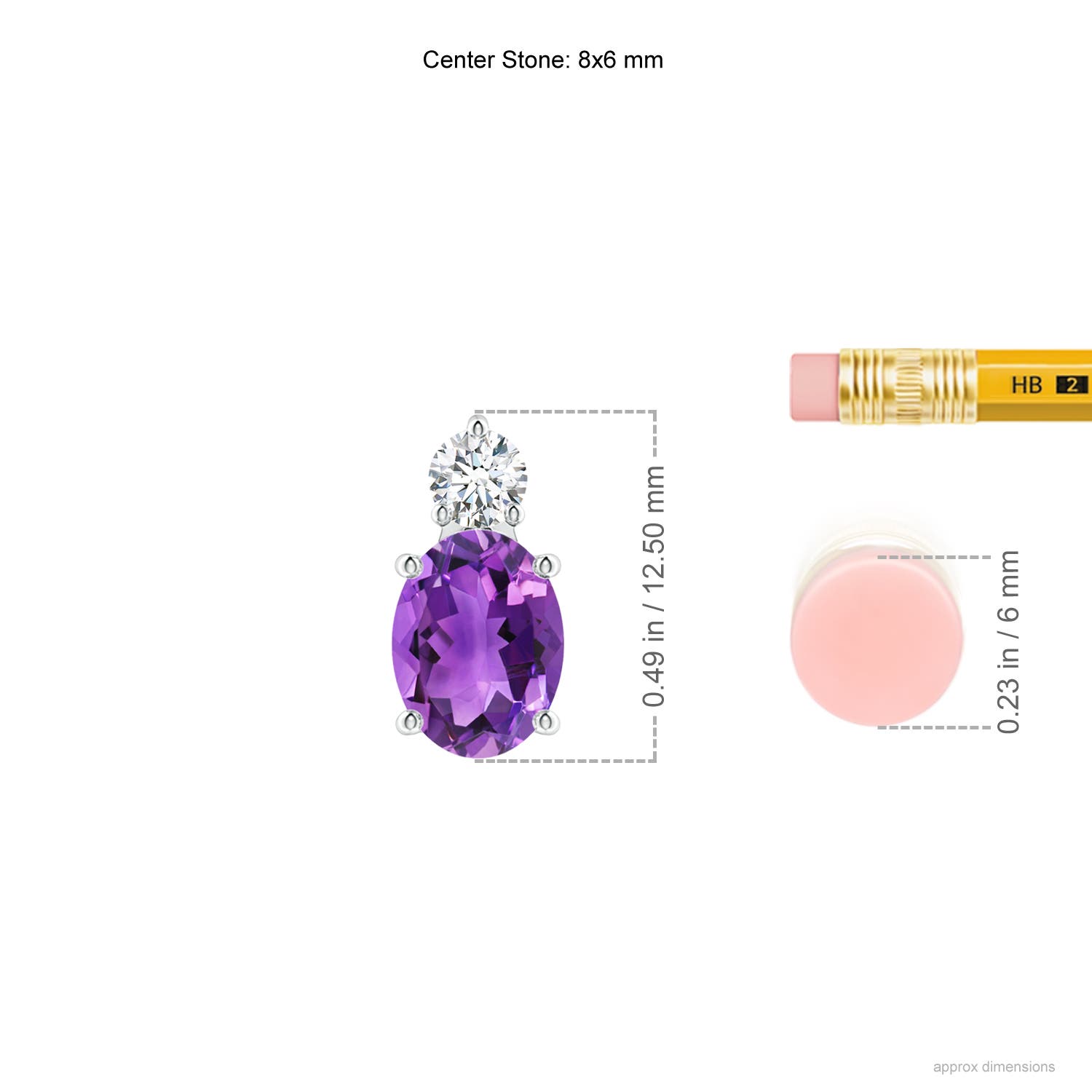 AAA - Amethyst / 1.31 CT / 14 KT White Gold