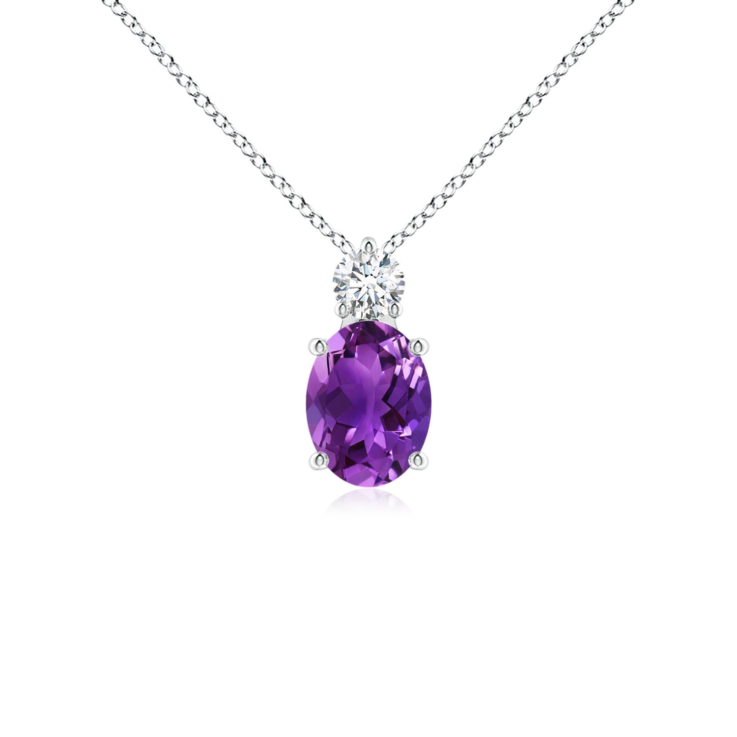 AAAA - Amethyst / 1.31 CT / 14 KT White Gold