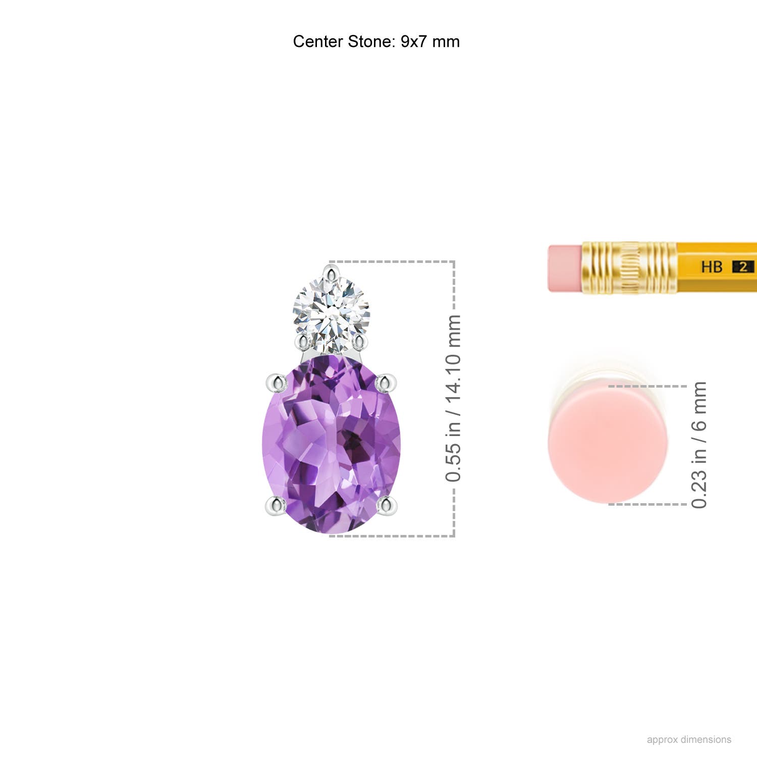 A - Amethyst / 1.83 CT / 14 KT White Gold