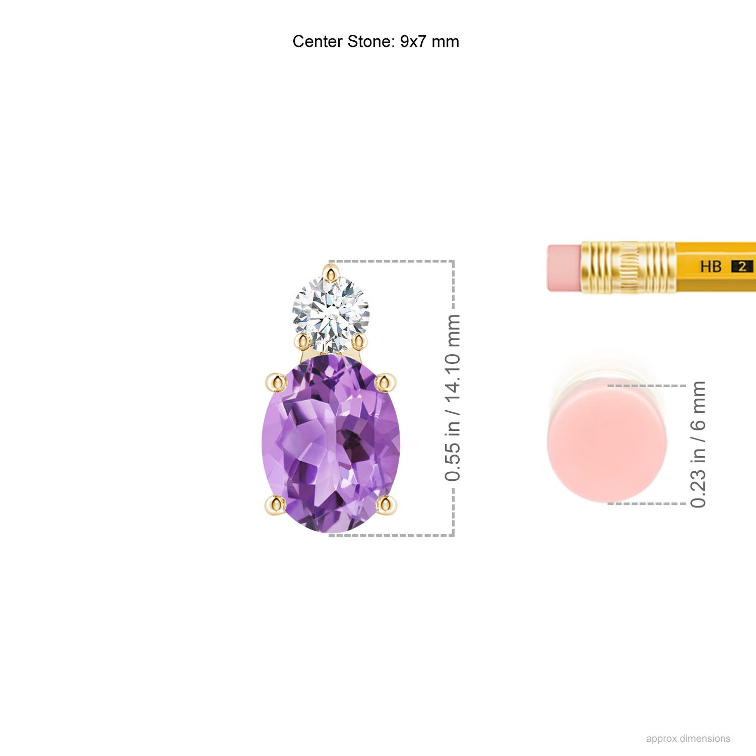 A - Amethyst / 1.83 CT / 14 KT Yellow Gold