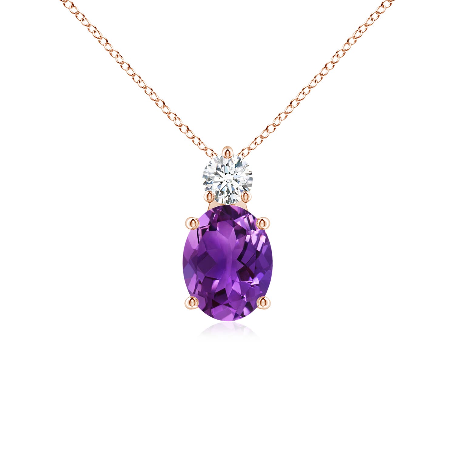 AAAA - Amethyst / 1.83 CT / 14 KT Rose Gold