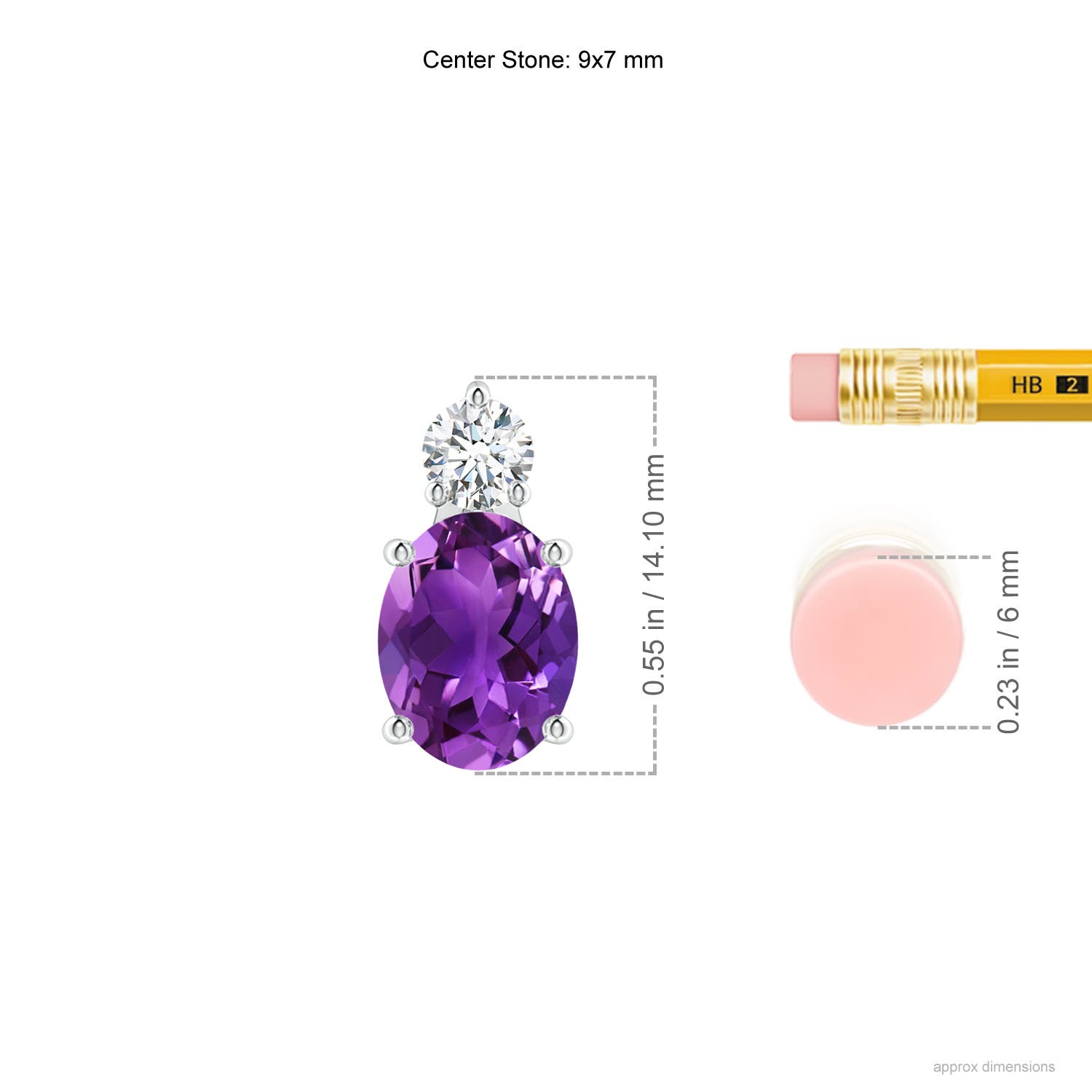 AAAA - Amethyst / 1.83 CT / 14 KT White Gold